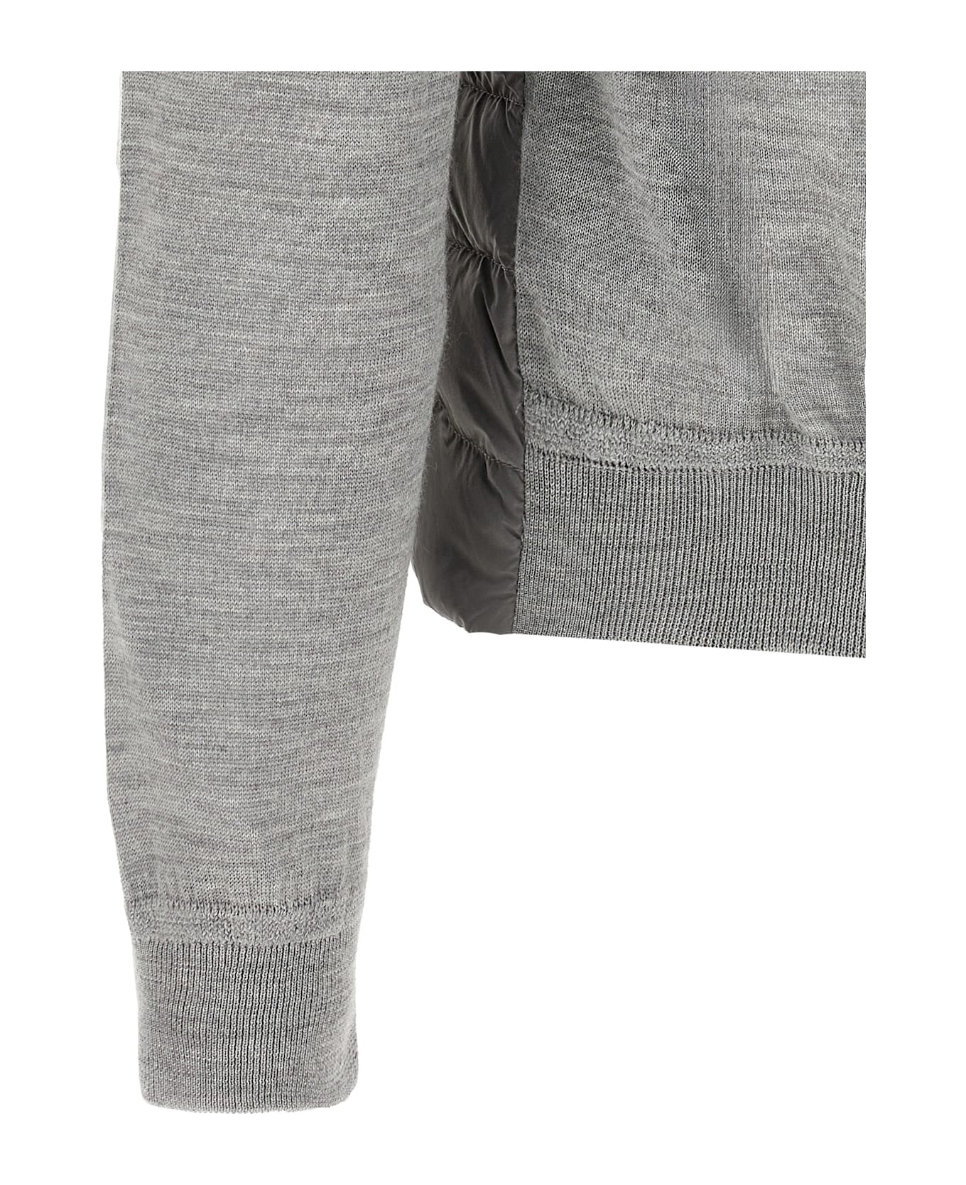 Herno Two-material Cardigan - Gray
