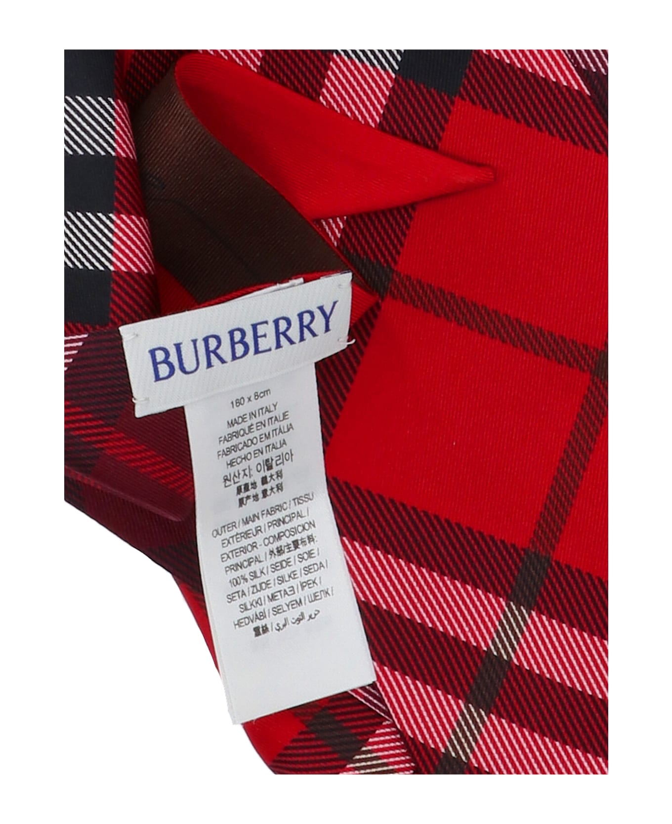 Burberry 
check
 Scarf - Red