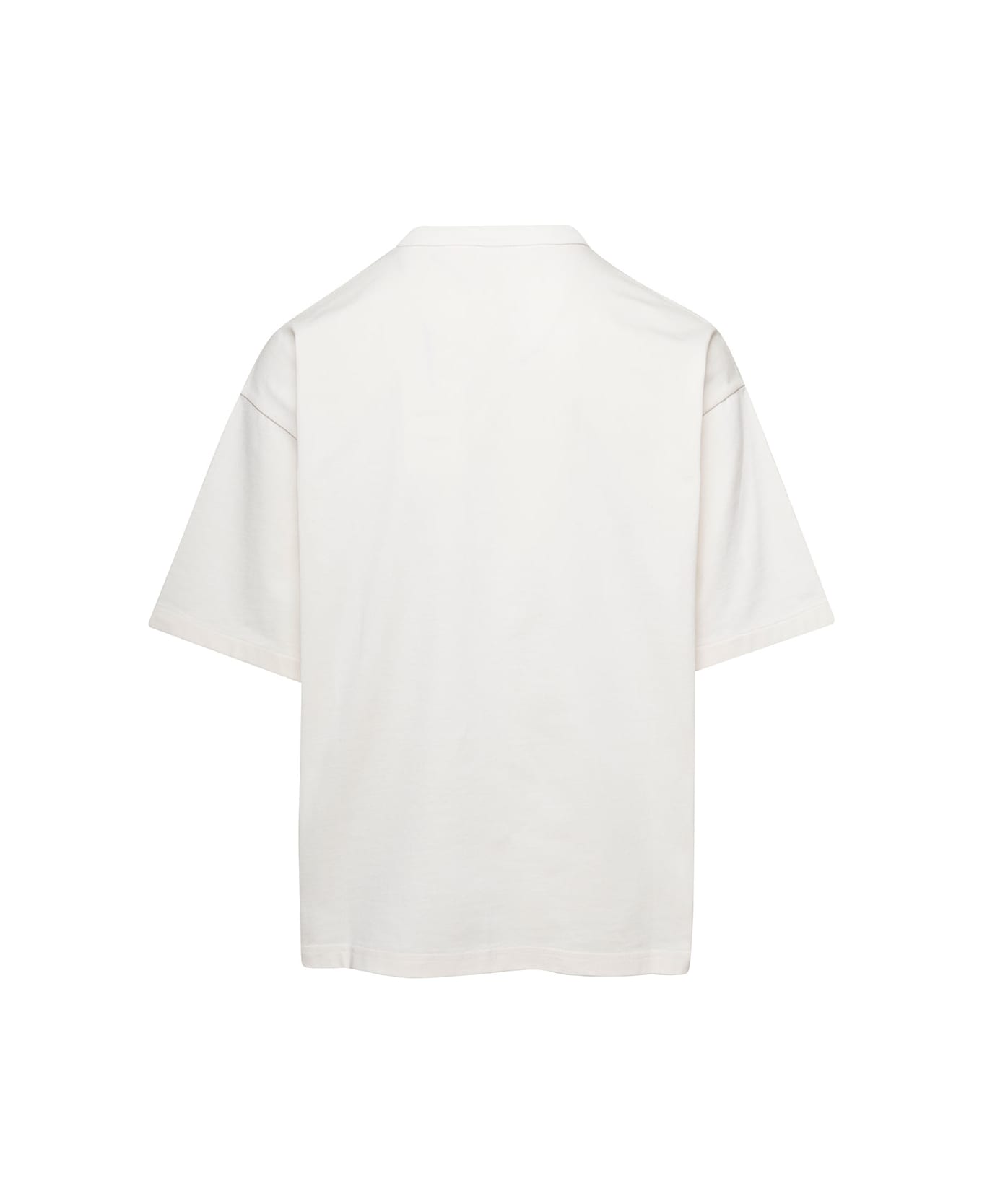 Bottega Veneta White Relaxed Fit Crewneck T-shirt In Cotton Man - White