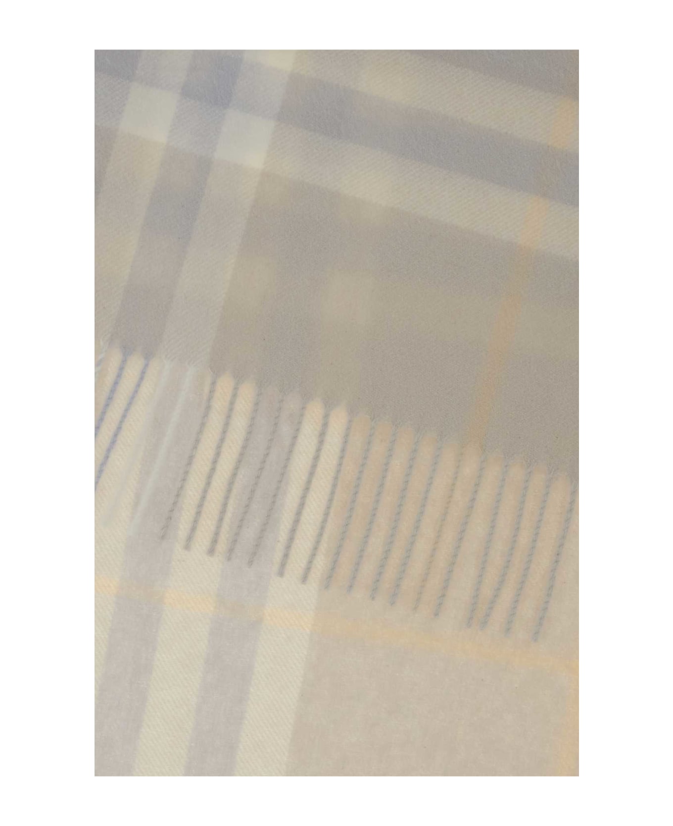 Burberry Embroidered Cashmere Scarf - SMOKE