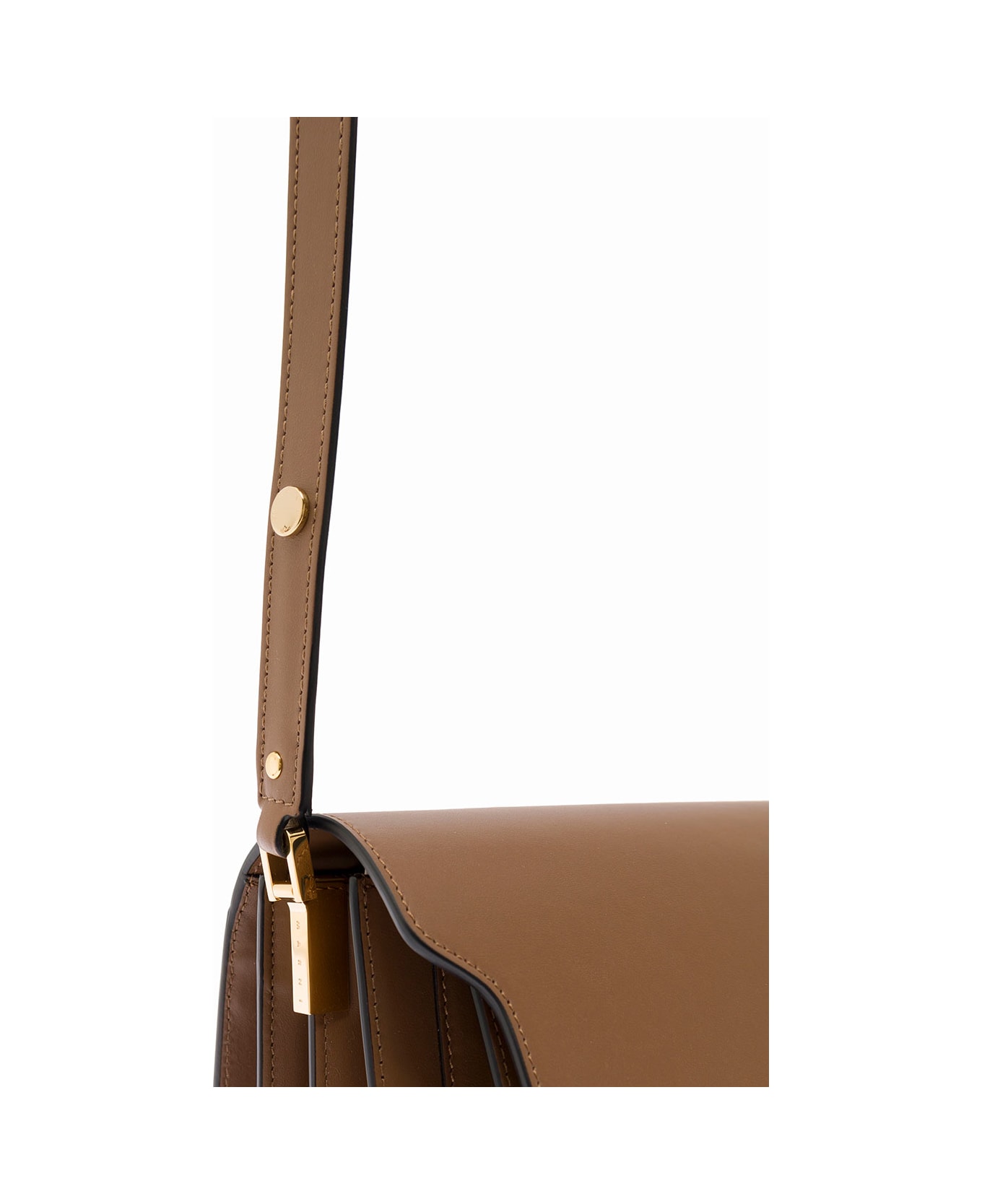 Marni Woman's Brown Leather Crossbody Bag - Brown