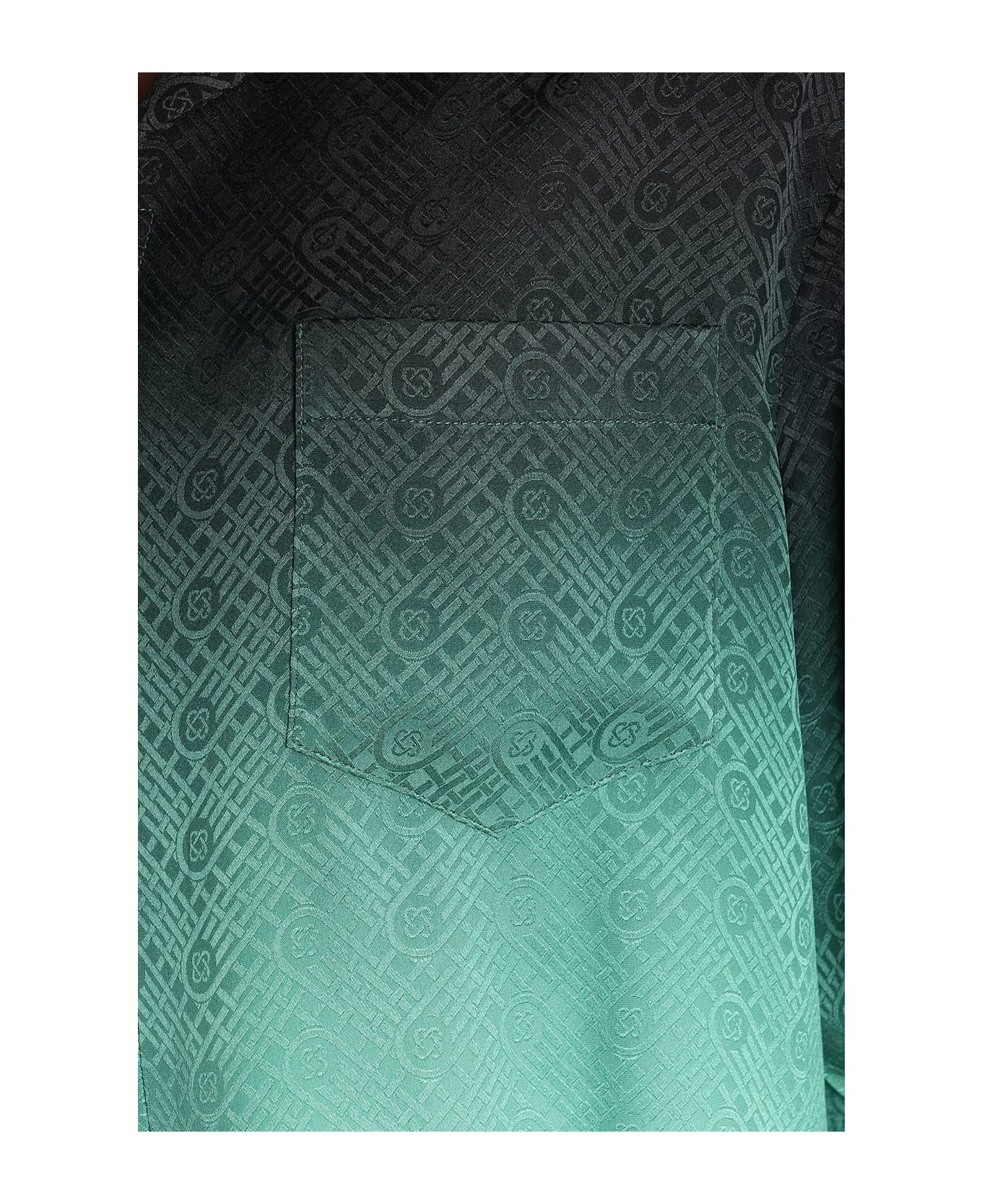 Casablanca Shirt In Black Silk - black