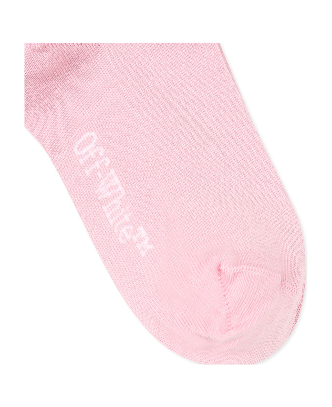 Off-White Pink Socks For Girl With Logo - Pink