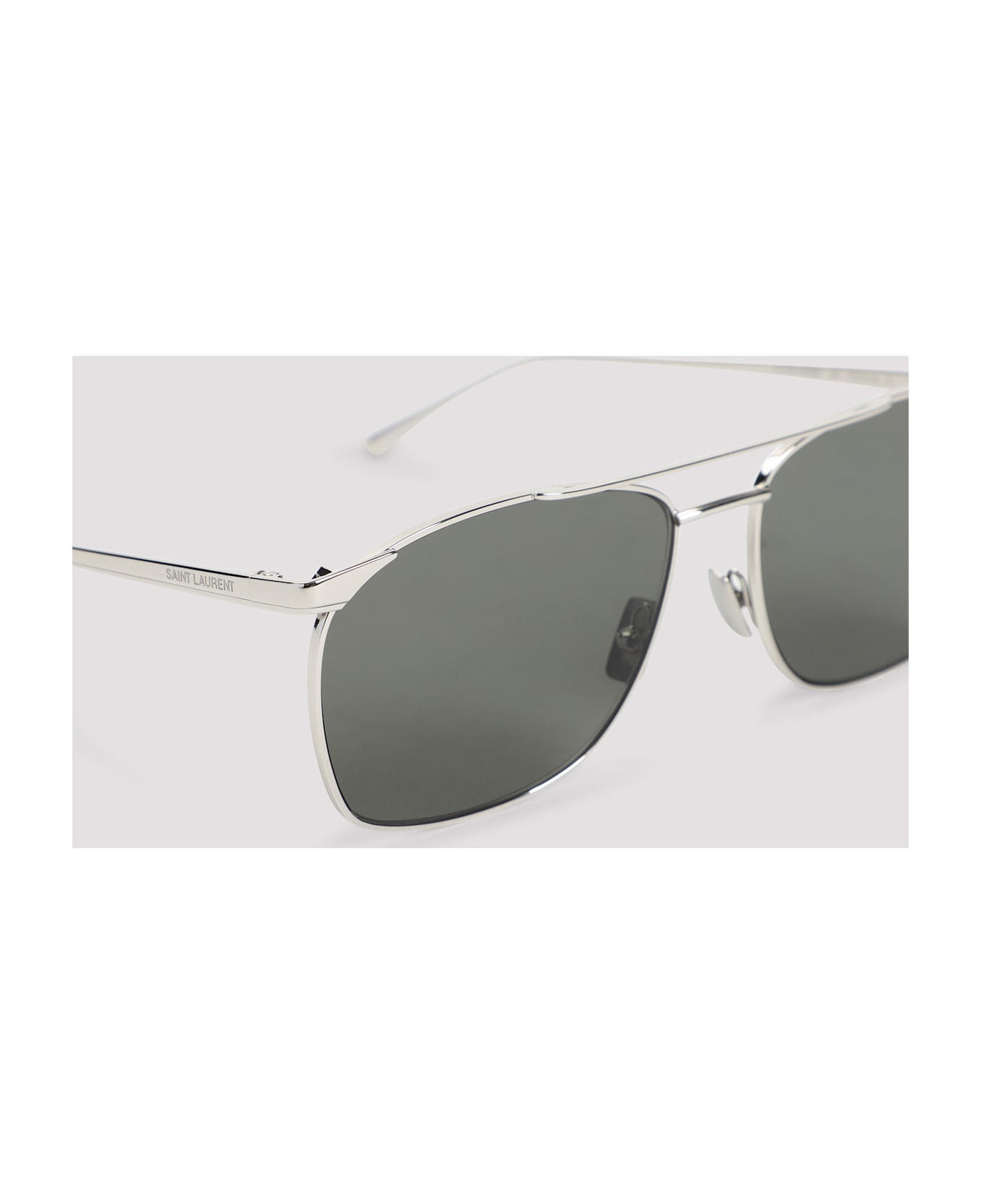 Saint Laurent Metal Sunglasses - Silver Silver Grey
