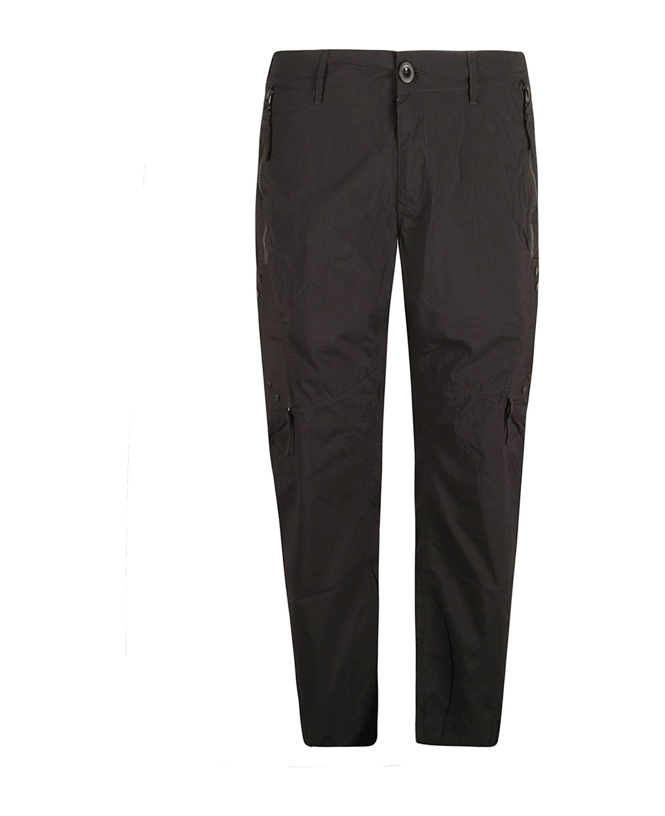 Ten C Regular Fit Plain Cargo Pants - Black