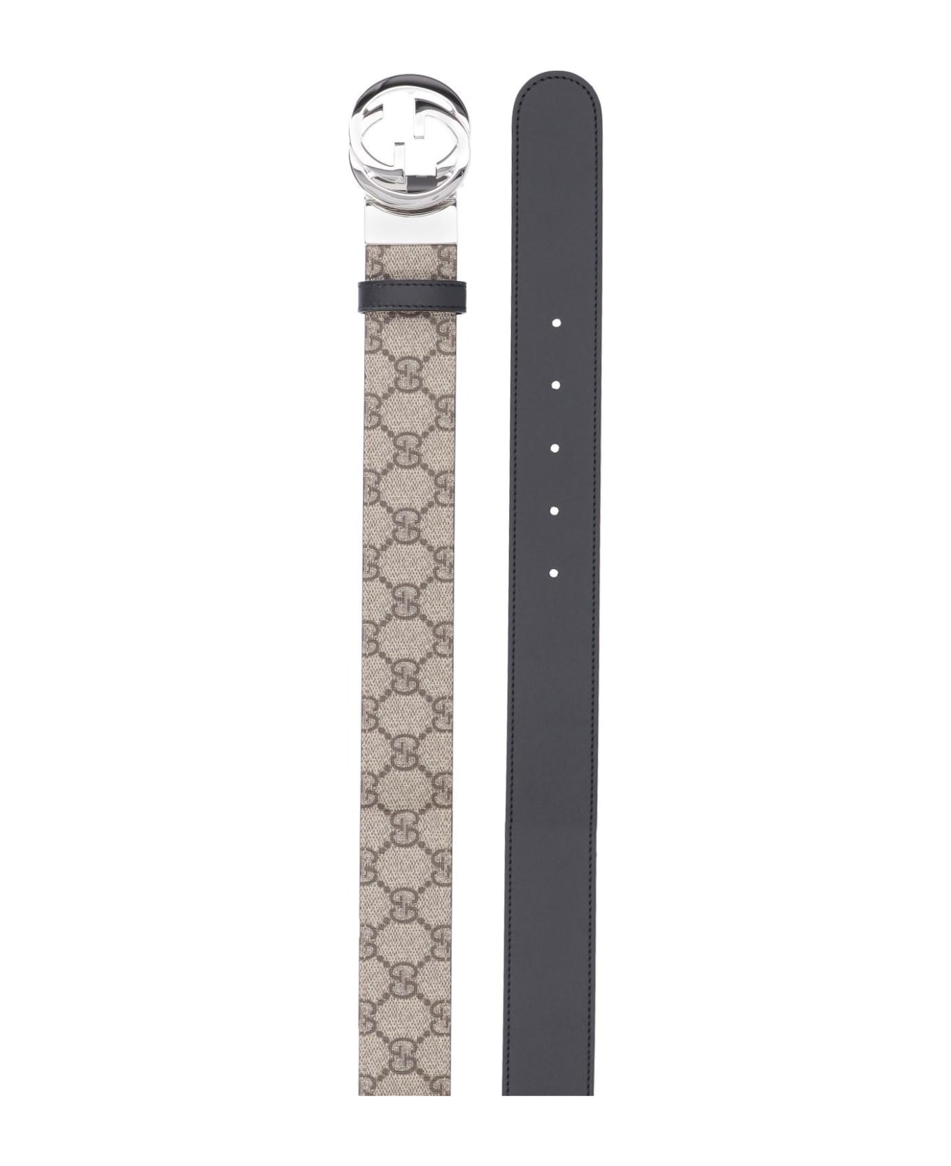 Gucci Reversible Belt 'gg Supreme' - Beige