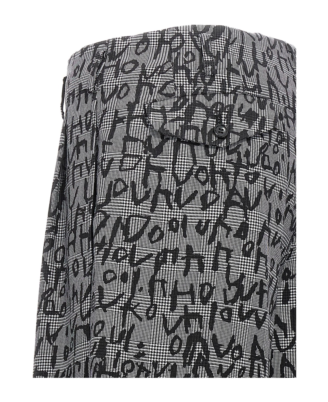 Comme Des Garçons Homme Plus All Over Print Brmuda Shorts - Gray ボトムス