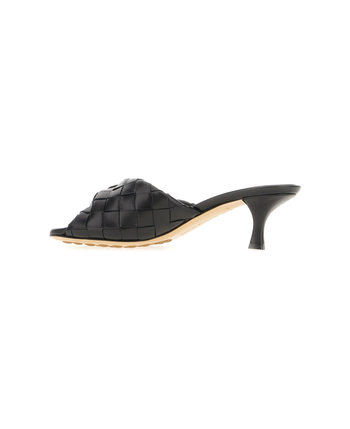 Bottega Veneta Black Leather Blink Mules - Black