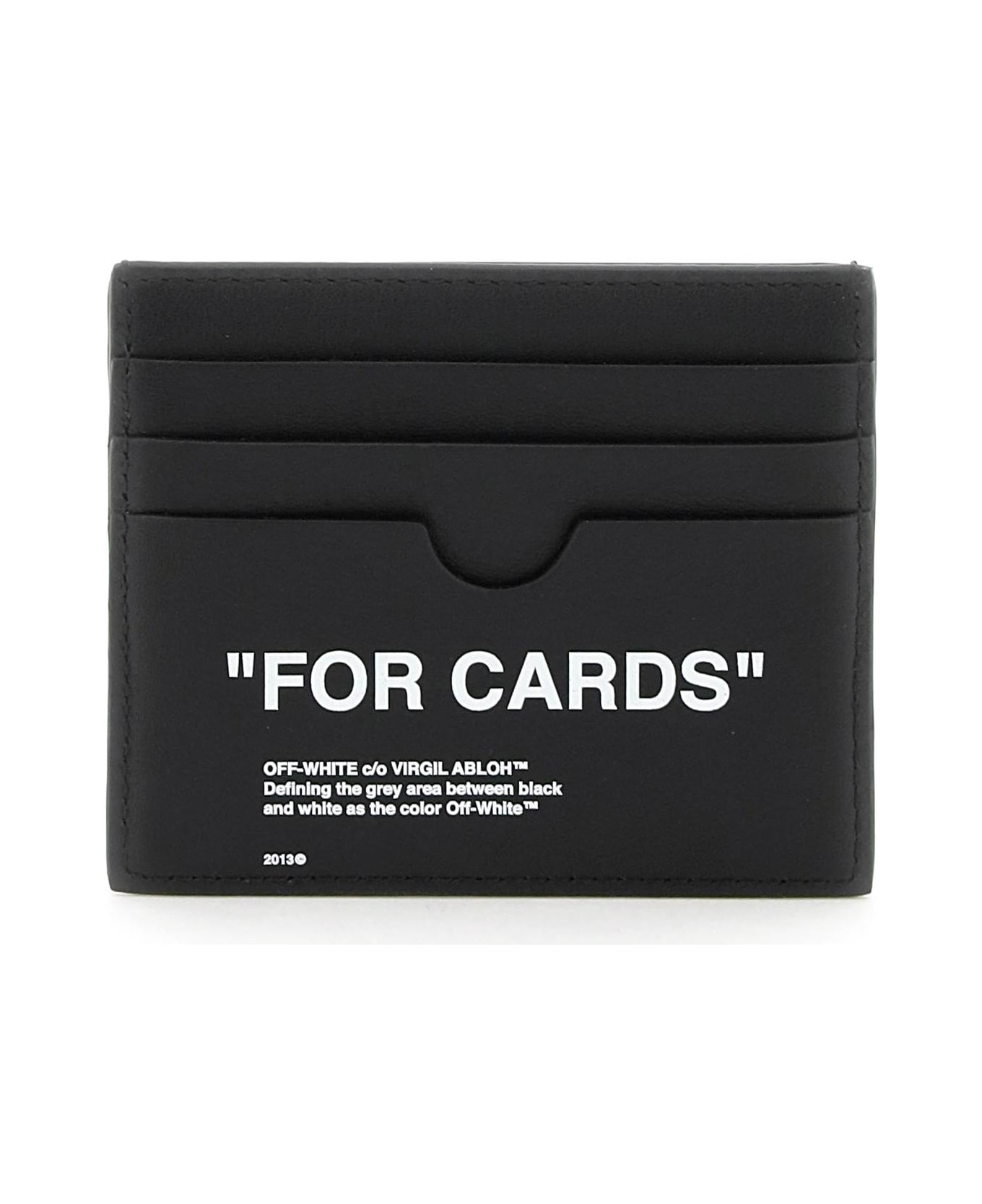 Off-White Leather Cardholder - black 財布
