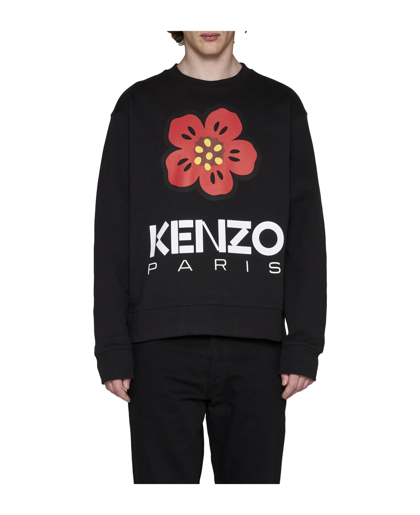 Kenzo Boke Flower Crewneck Sweatshirt - Black フリース