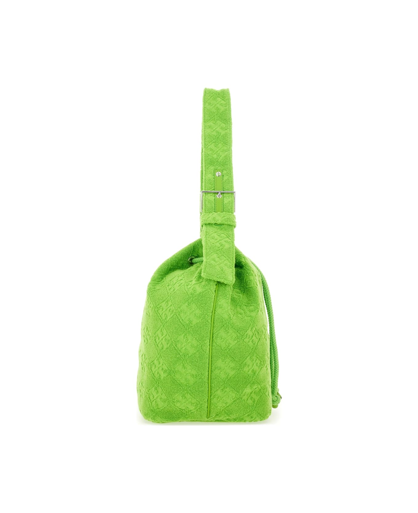 Tory Burch Oversized "t Monogram" Bucket Bag - GREEN