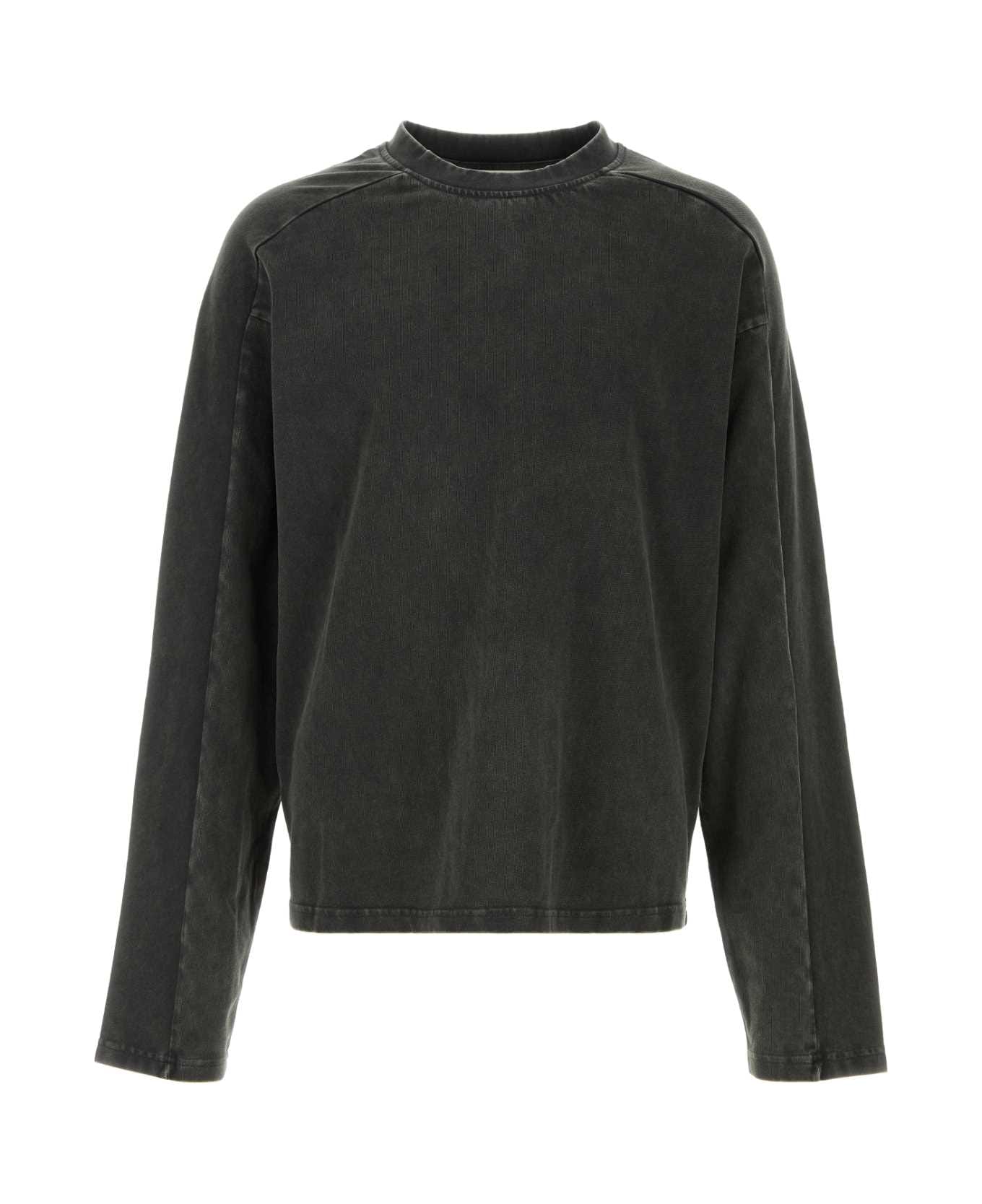 Entire Studios Graphite Cotton T-shirt - WASHEDBLACK