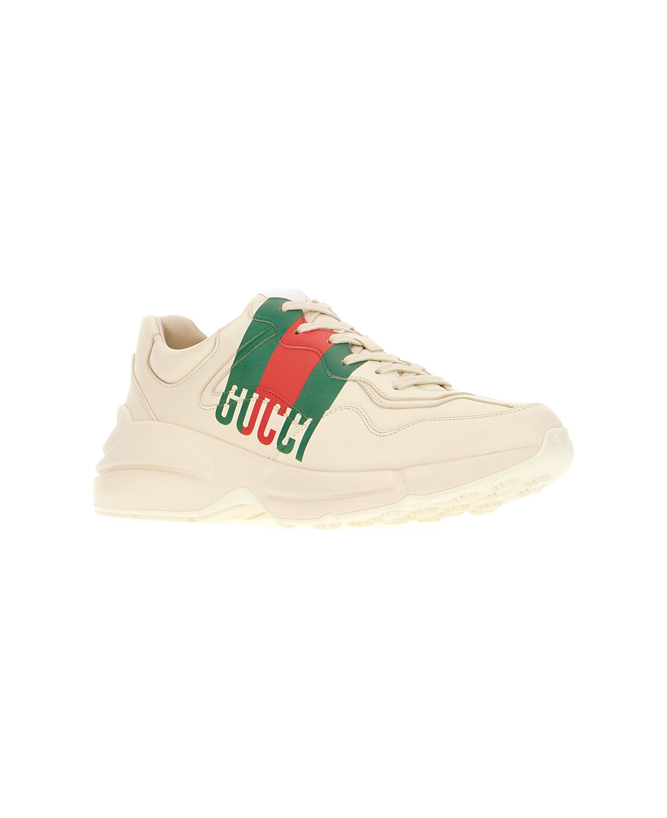 Gucci Sand Leather Sneakers - Bianco