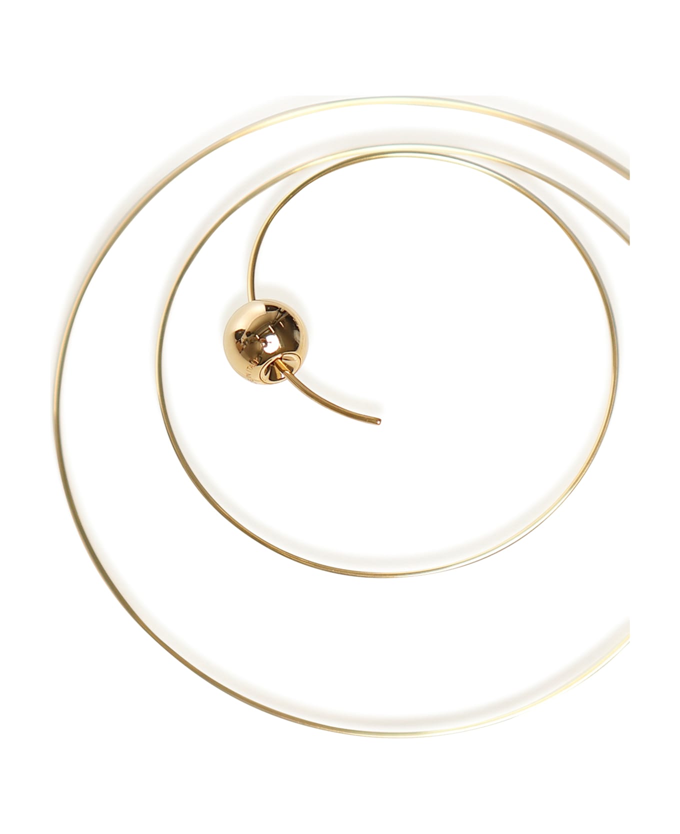 Alaia Thin Spiral Earrings - Golden