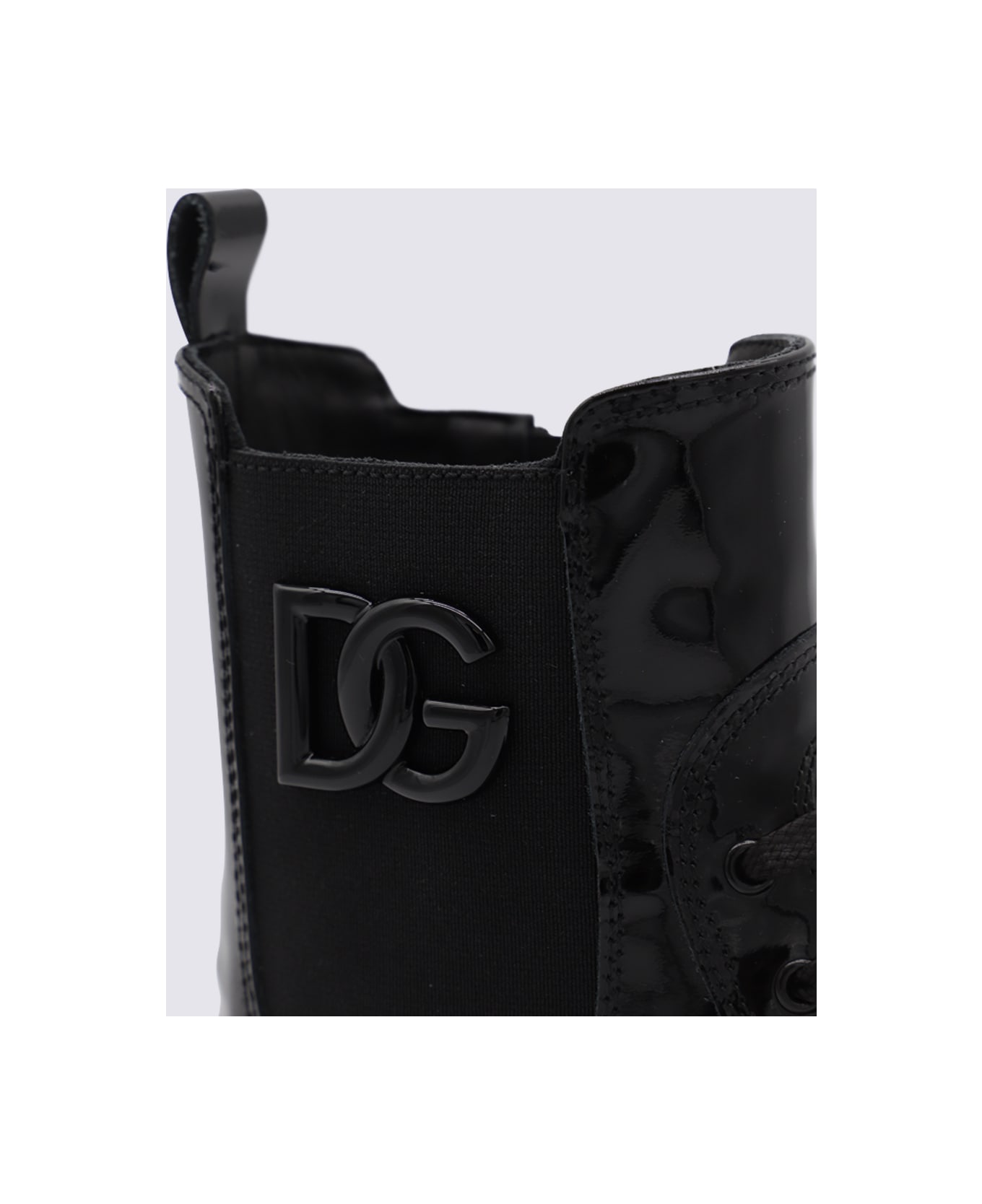 Dolce 
Gabbana Black Leather Boots - Black