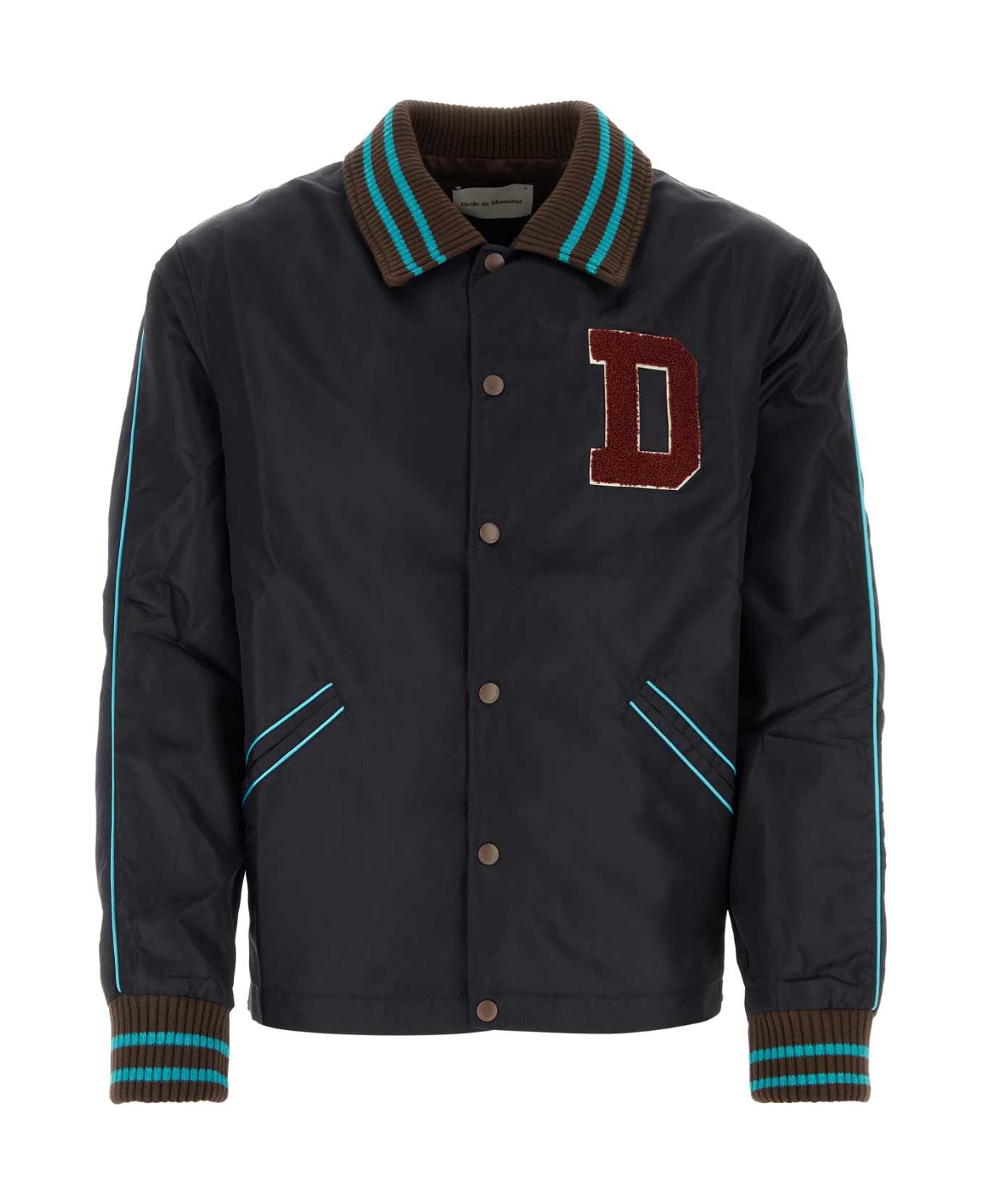 Drôle de Monsieur Black Nylon Bomber Jacket - NAVY