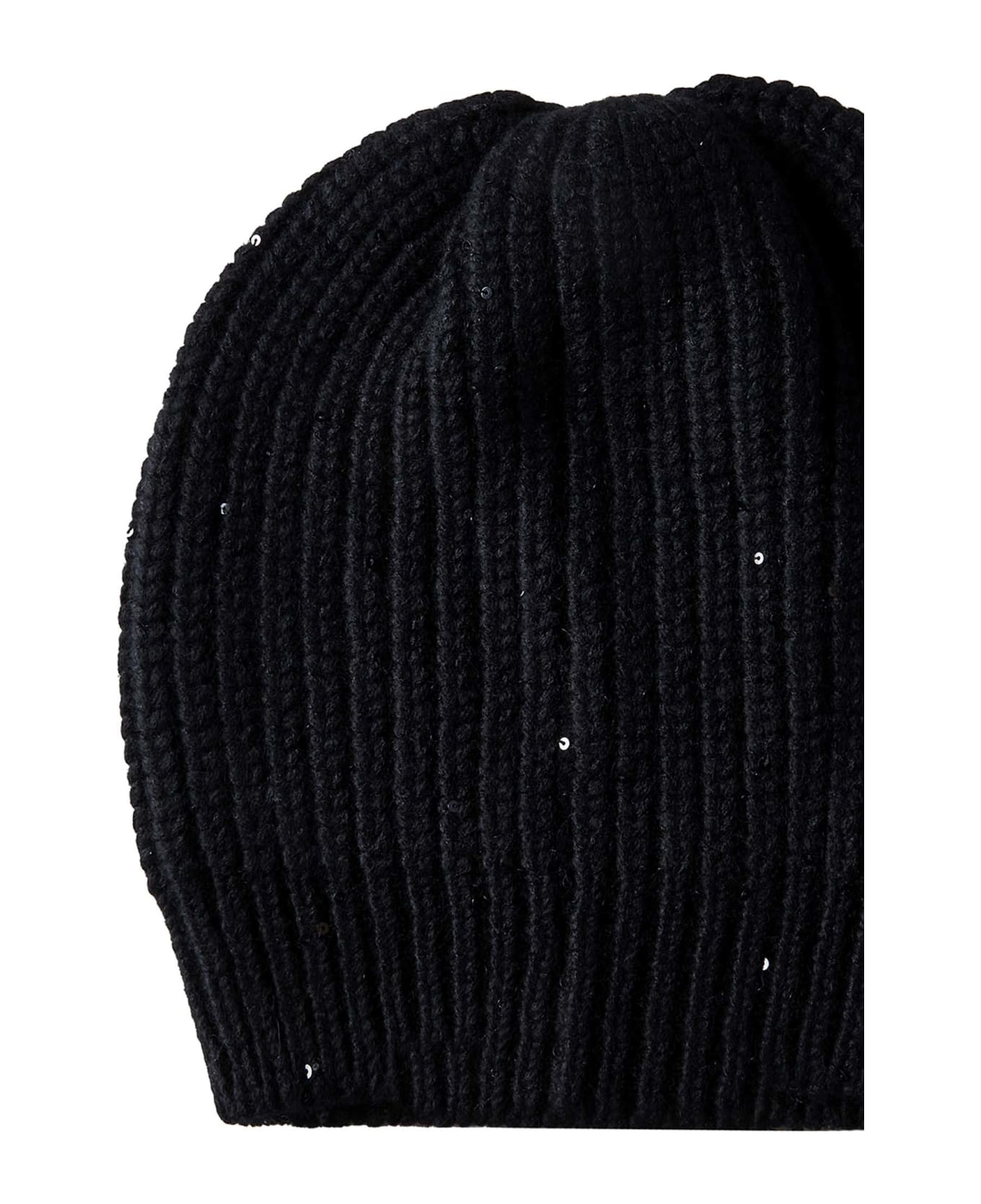 Brunello Cucinelli Ribbed Knit Beanie - Nero 帽子