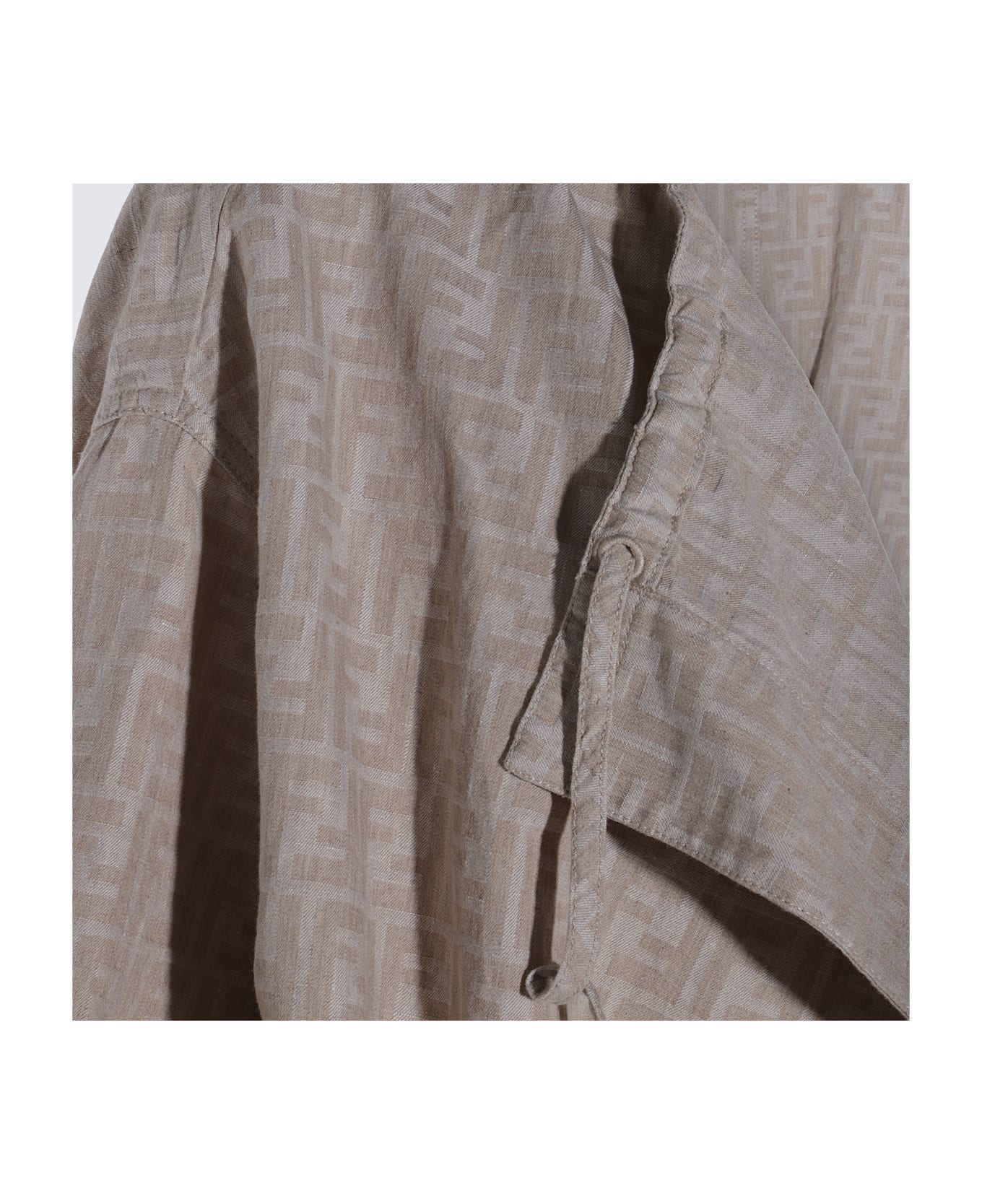 Fendi Beige Cotton Casual Jacket - RAFFIA