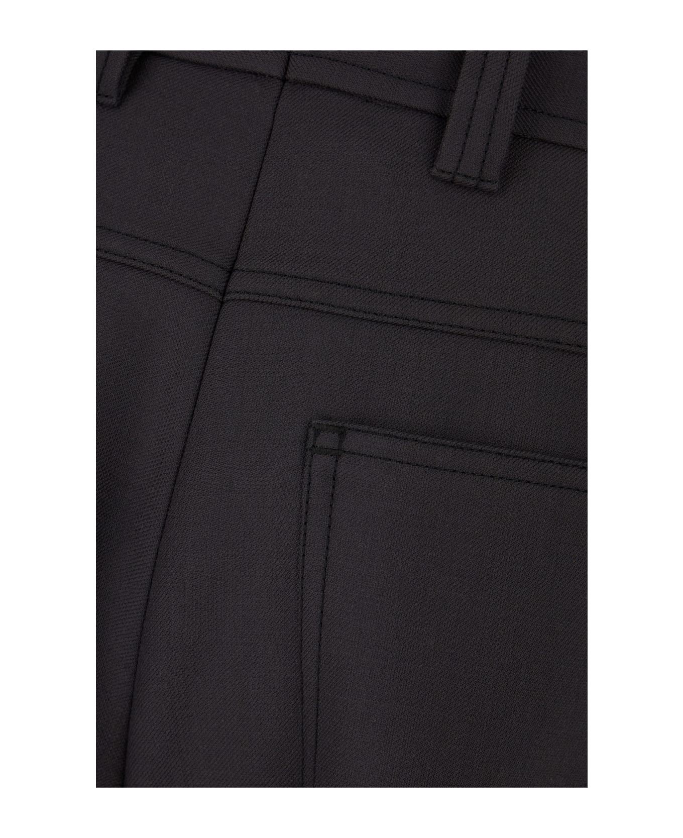 Zegna Charcoal Wool Pants - Grigio