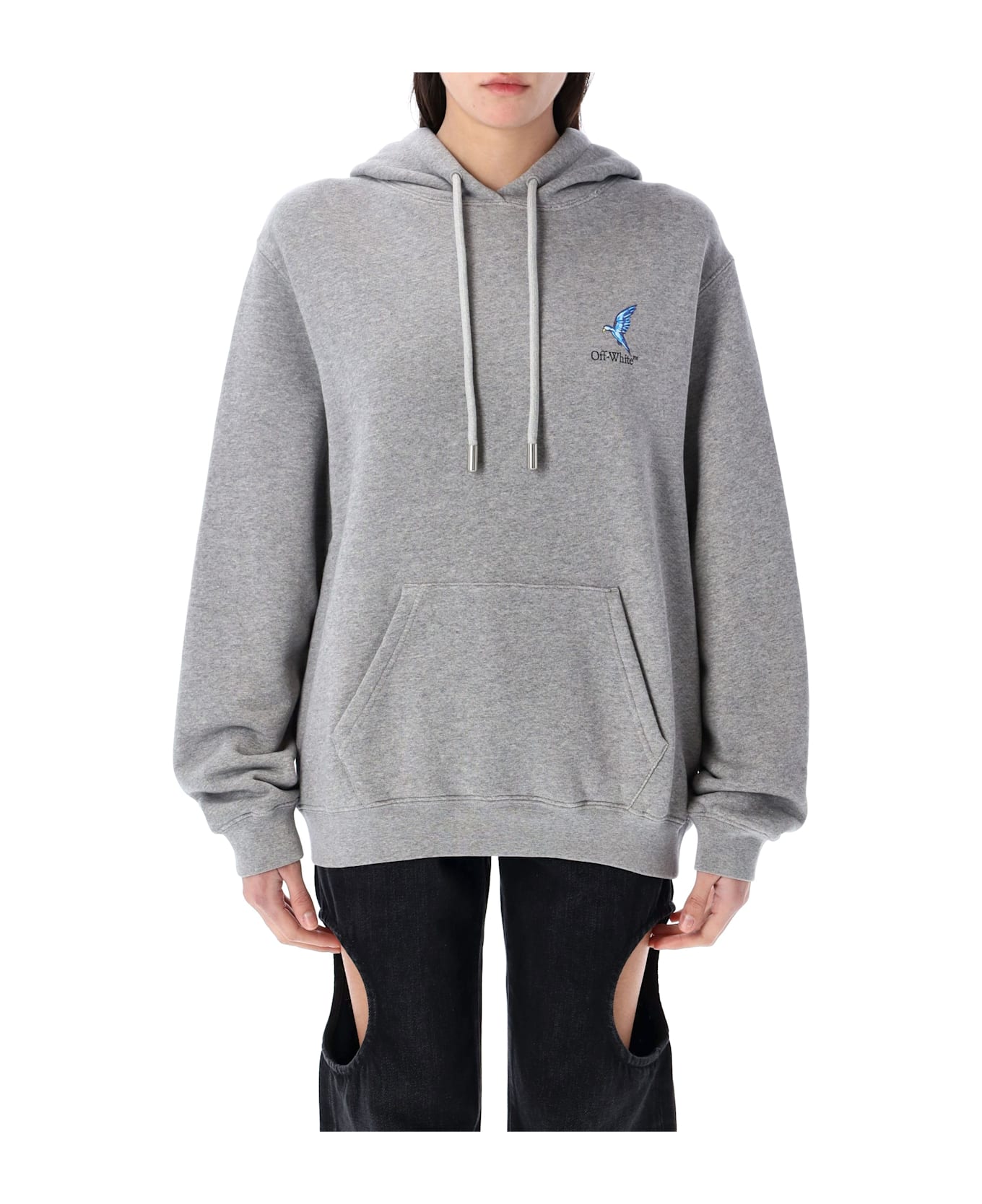 Off-White Fresco Arrow Hoodie - GREY MELANCE