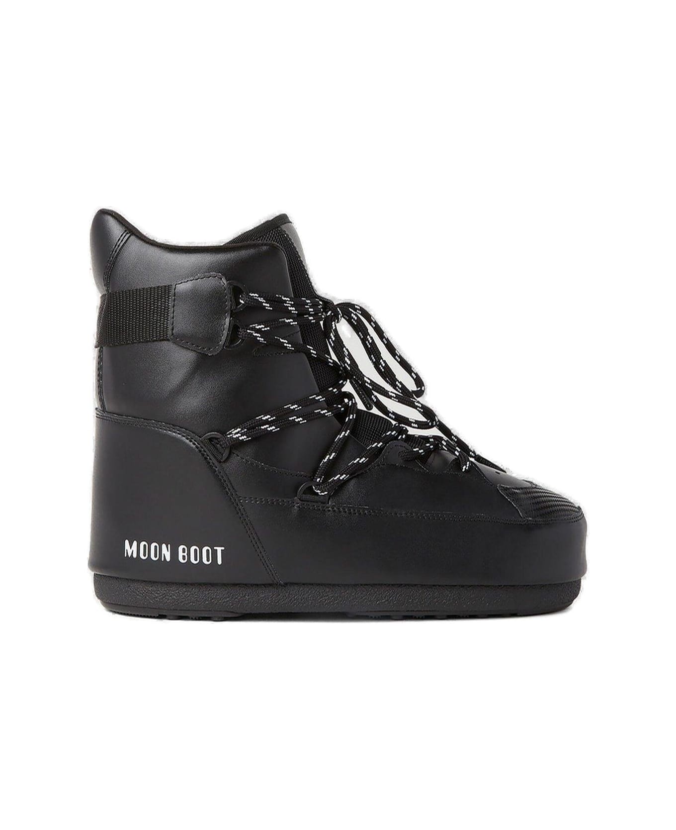 Moon Boot Sneaker Mid Snow Boots - BLACK ウェッジシューズ