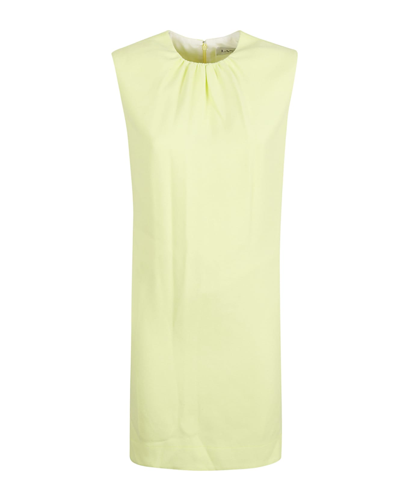 Lanvin Gathered Mini Dress - Lemon
