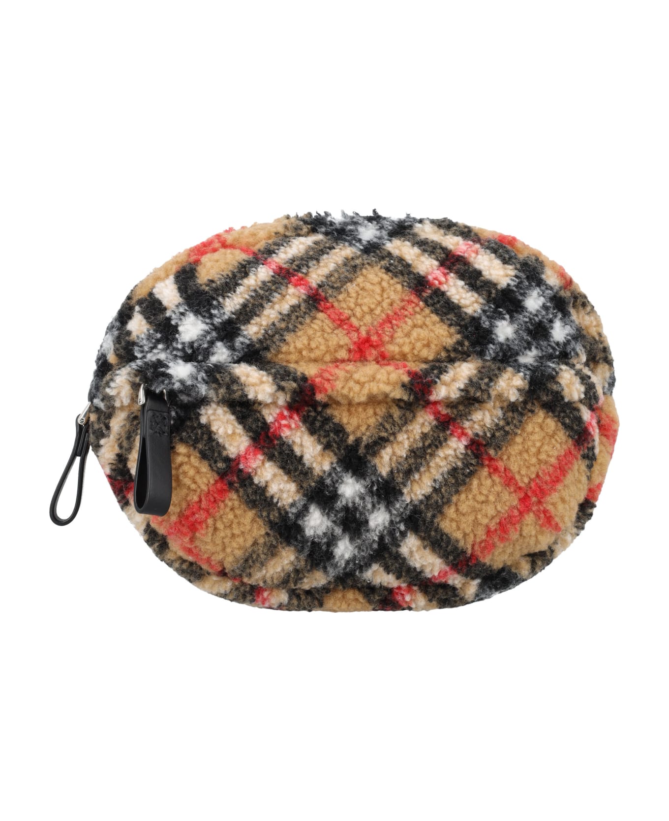 Burberry Check Fleece Belt Bag - ARCHIVE BEIGE IP CHK