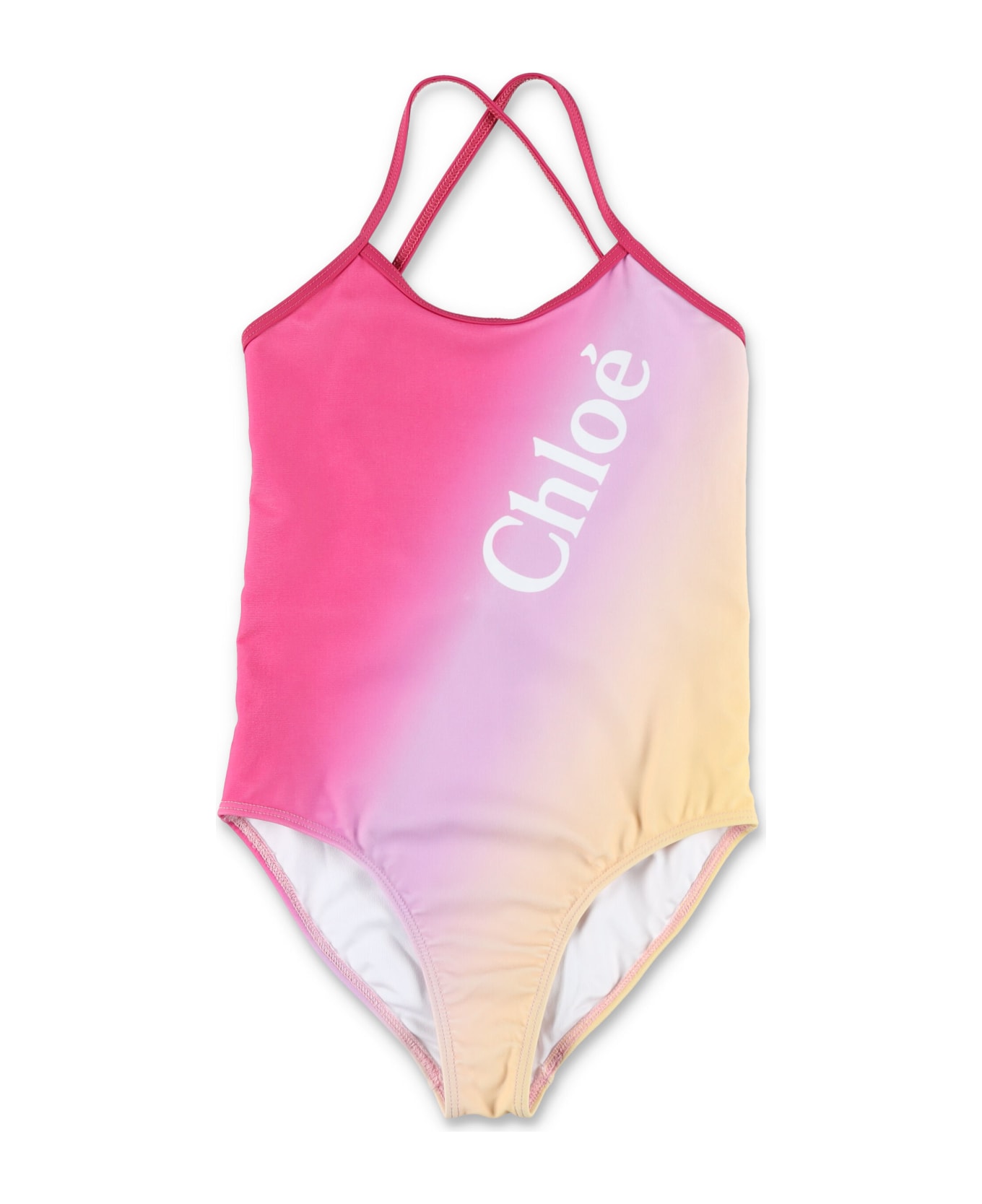 Chloé Logo One-piece Swimsuit - PINK 水着