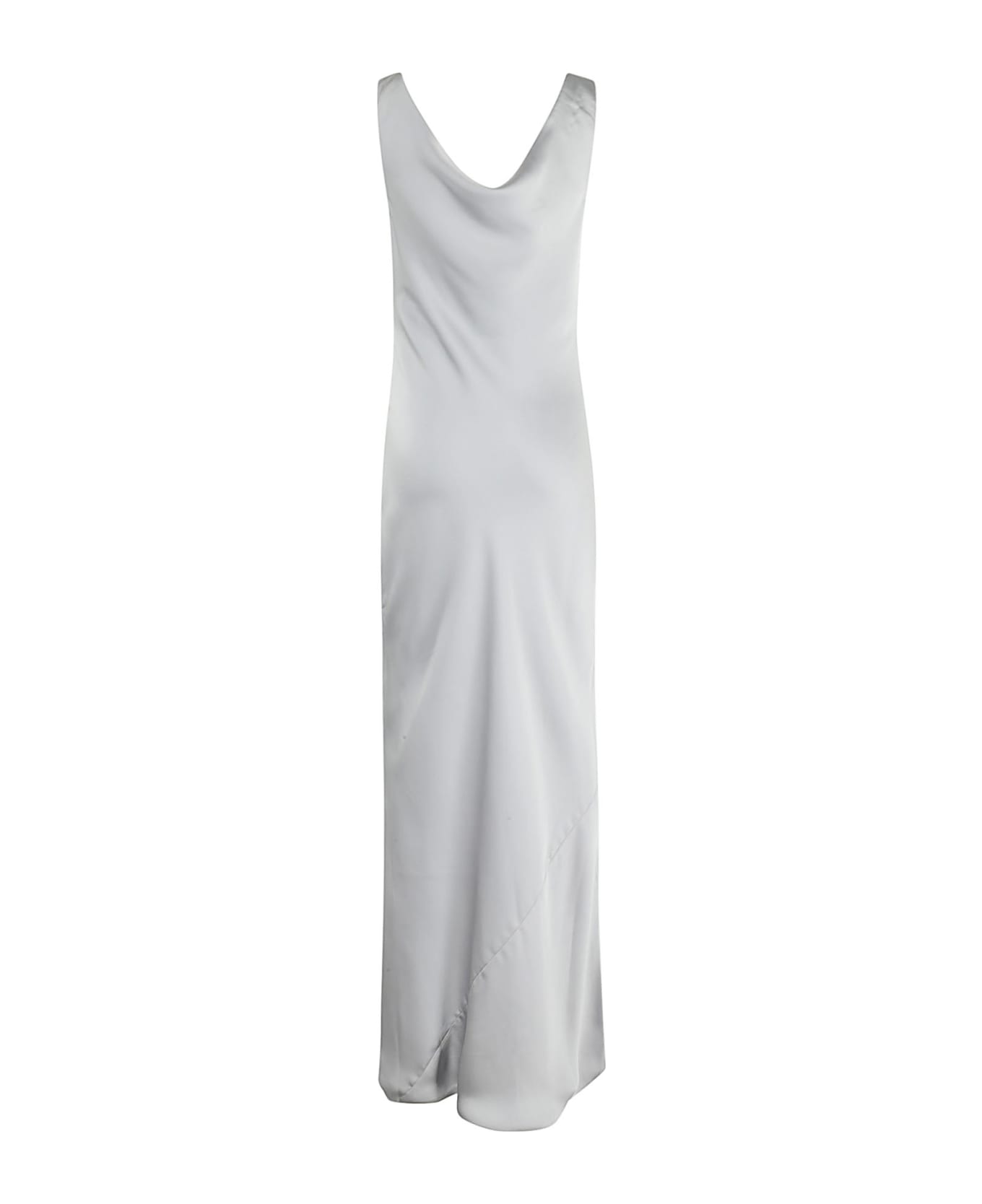 Norma Kamali Deep Drape Neck Gown - Silver Silver ワンピース＆ドレス