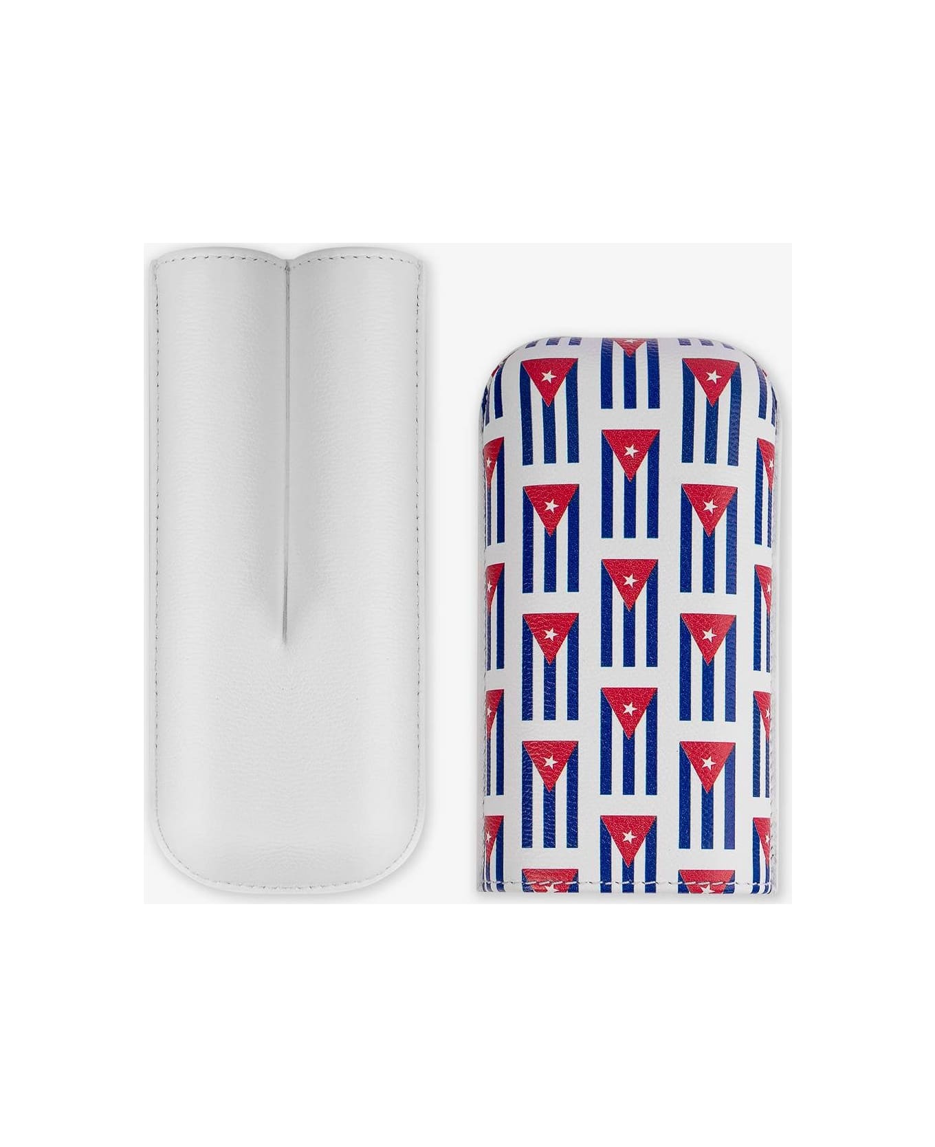 Larusmiani Cigar Holder Cuban Flag  - White