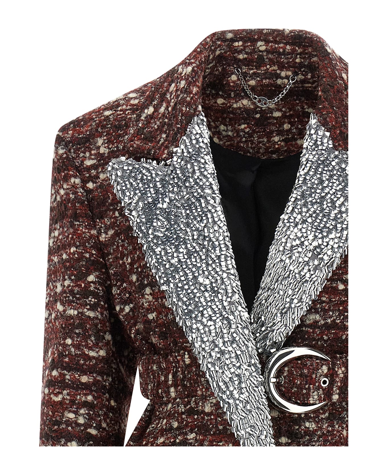 Paco Rabanne Bouclé Wool Coat - Multicolor
