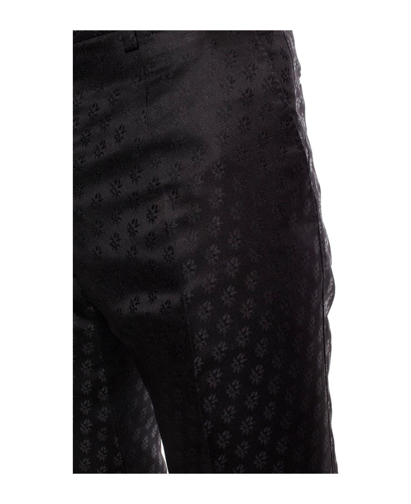 Dolce & Gabbana Jacquard Lurex Trousers - Black