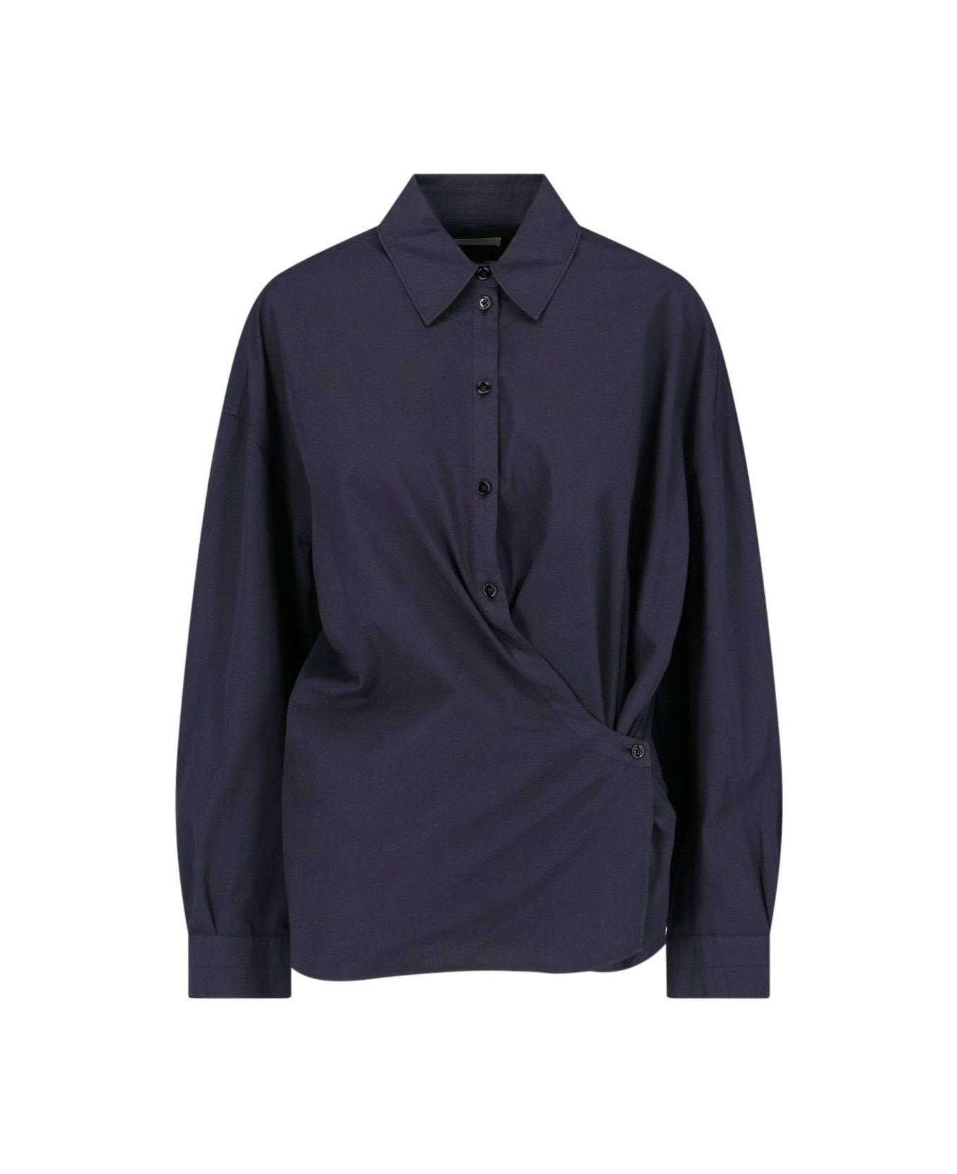 Lemaire Twist-detailed Button-up Shirt - BLUE シャツ