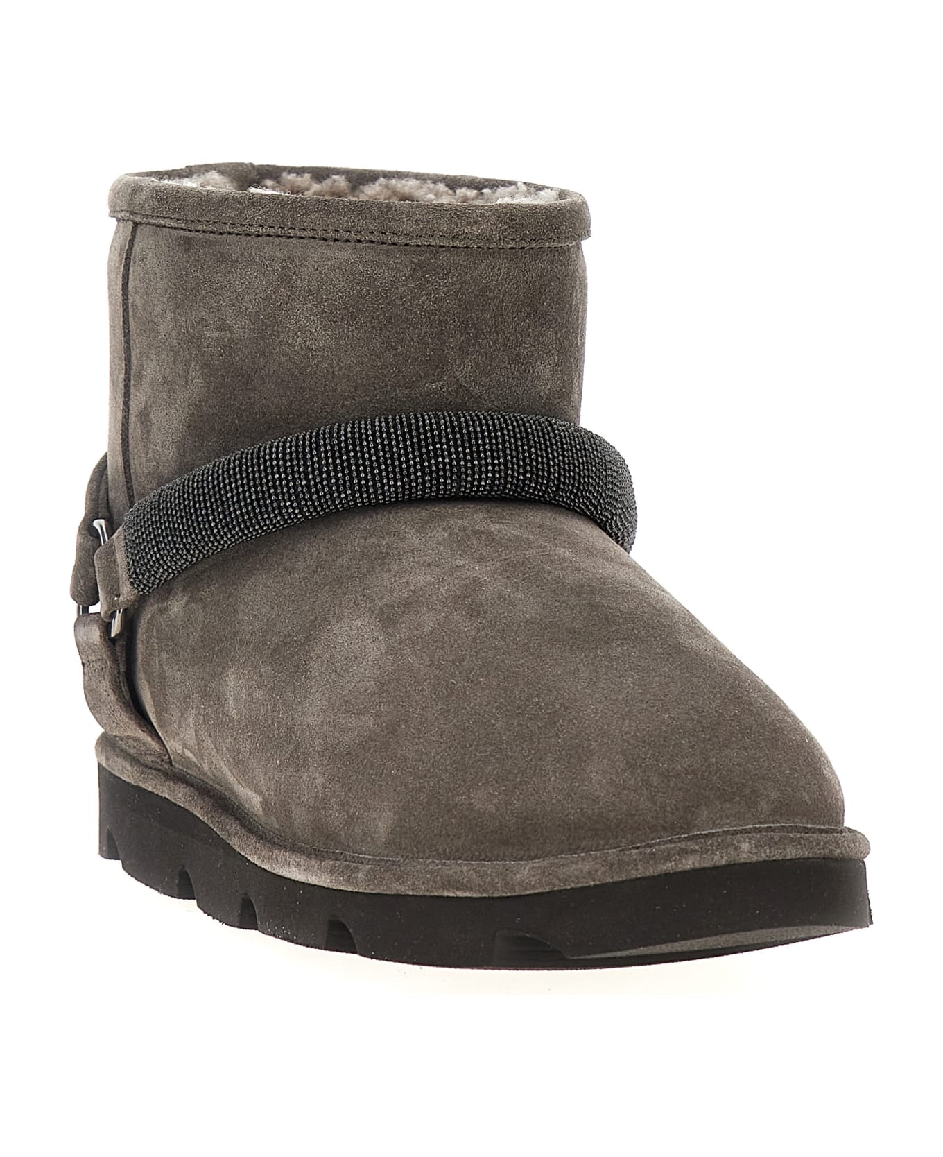 Brunello Cucinelli 'monile' Ankle Boots - Grey