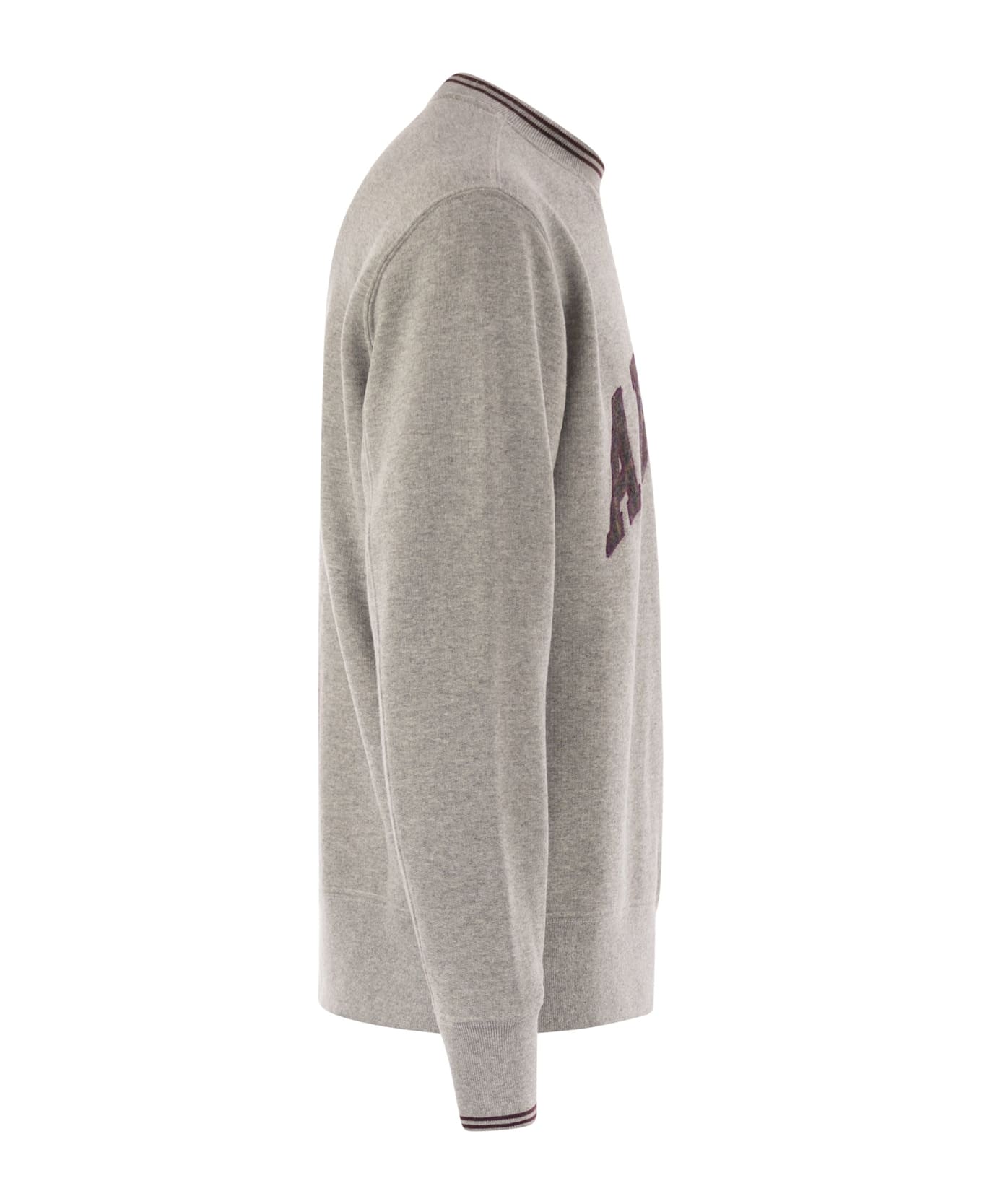 Autry Crew-neck Sweatshirt With Logo - Grey