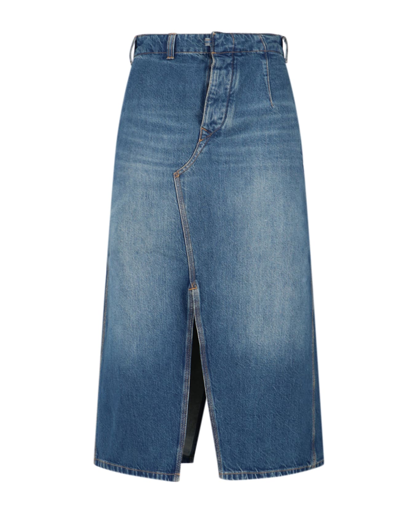 Victoria Beckham Denim Midi Skirt - Blue