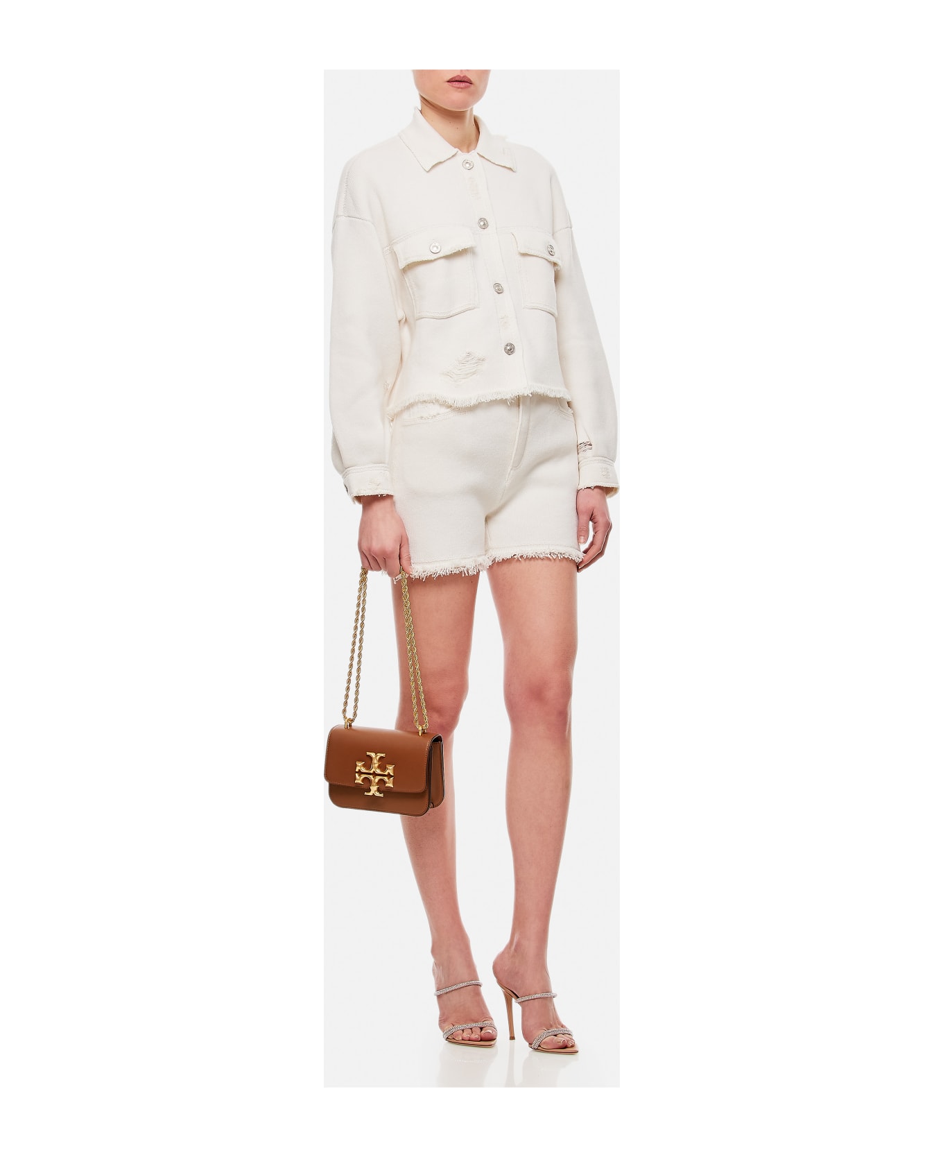 Barrie Cashmere Shorts - White ショートパンツ