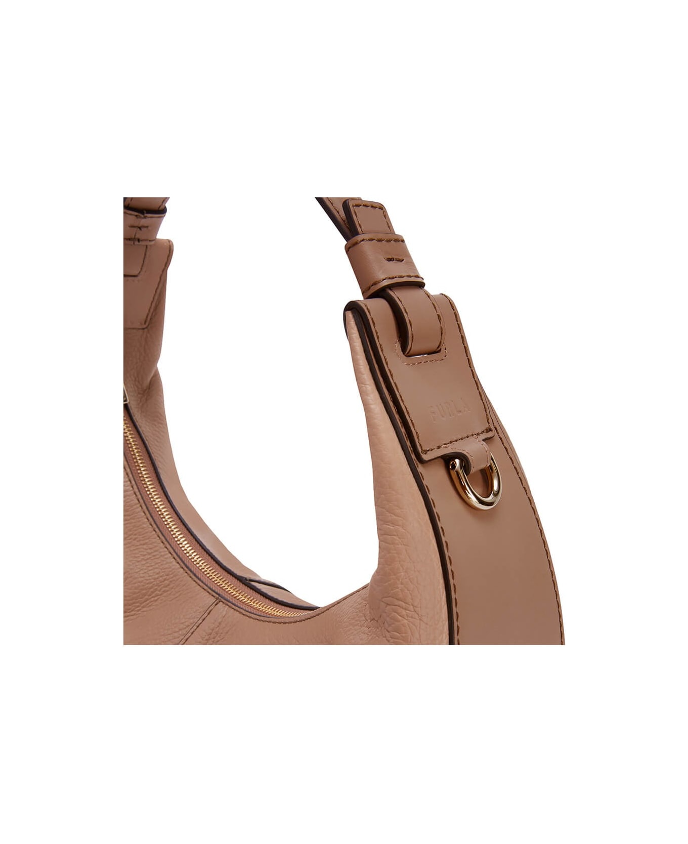 Furla Miastella Bucket Bag Mini Greige Beige Soft Calf Leather Woman