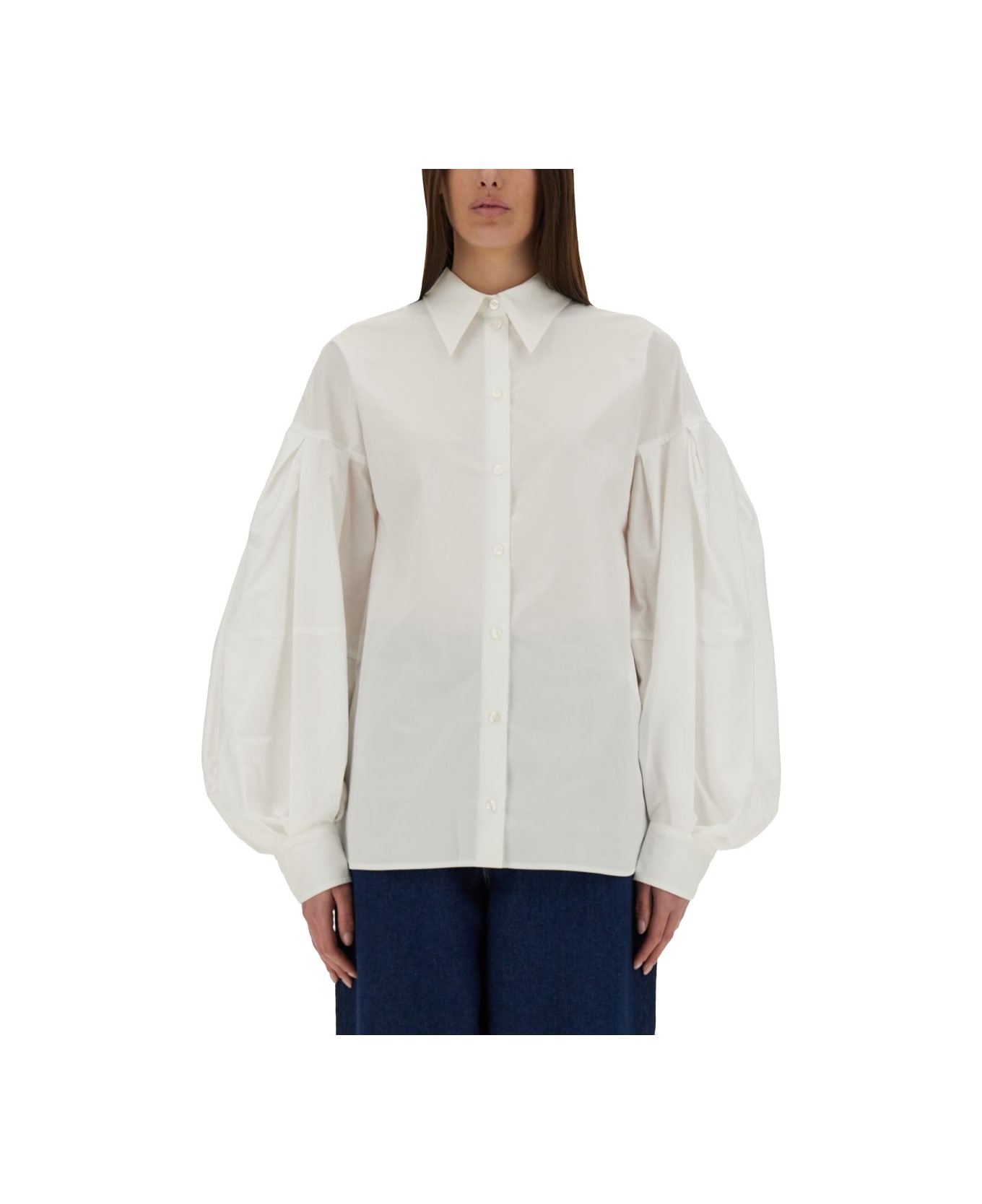 Nina Ricci Shirt With "cocoon" Sleeves - WHITE