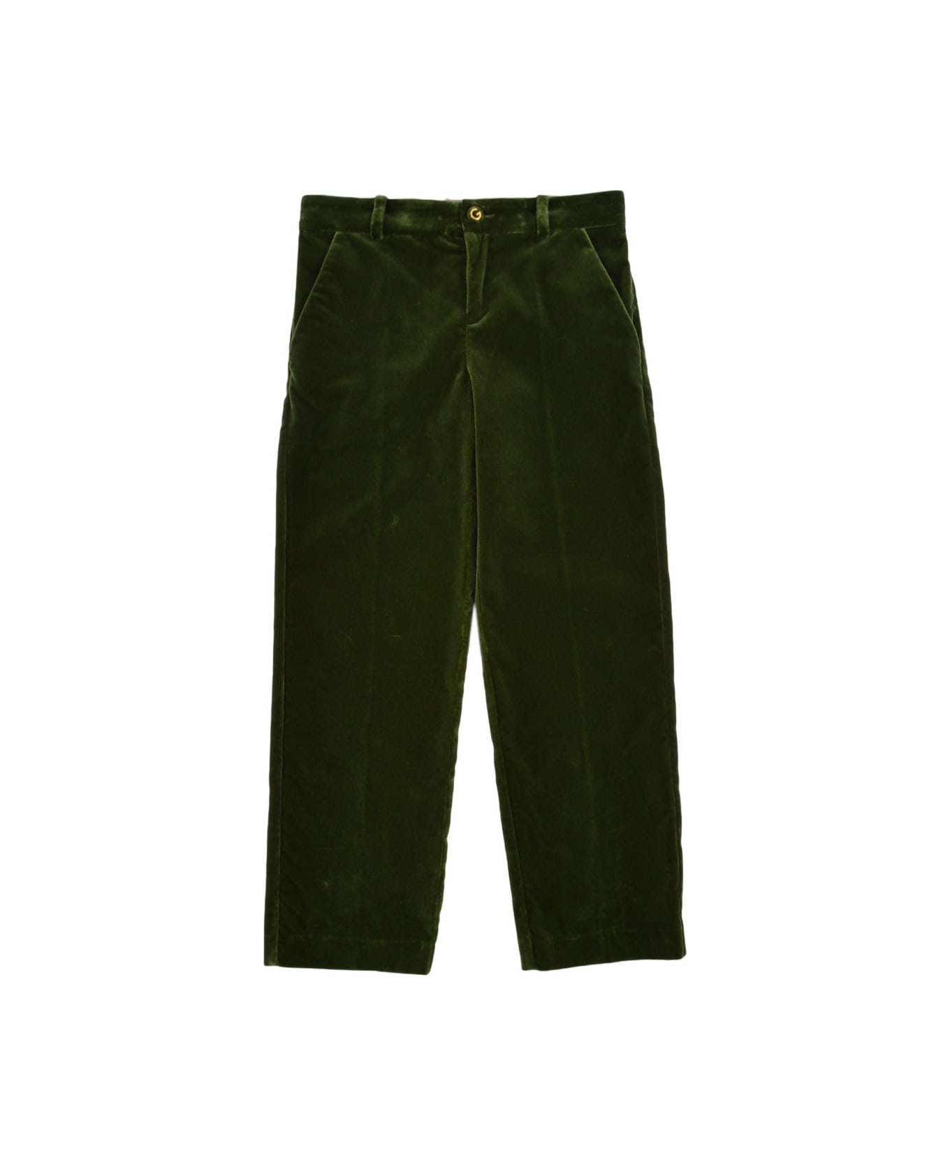 Gucci Cotton Velvet Trousers - Green ボトムス