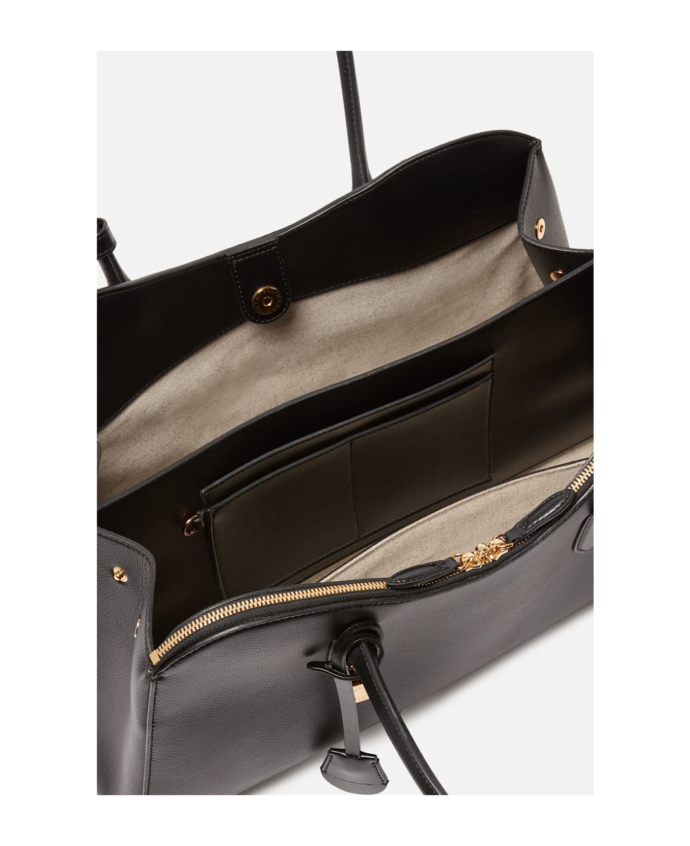 Stella McCartney Stella Ryder Open Tote Bag Embossed Grainy Eco Alter Mat - Murraya + Vegea - Black