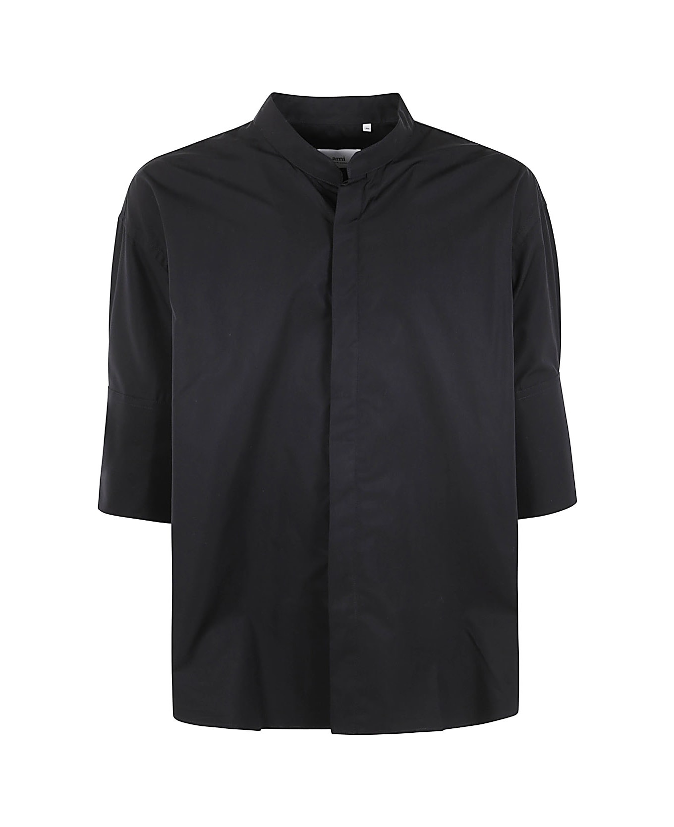 Ami Alexandre Mattiussi Mandarin Collar Shirt - Black シャツ