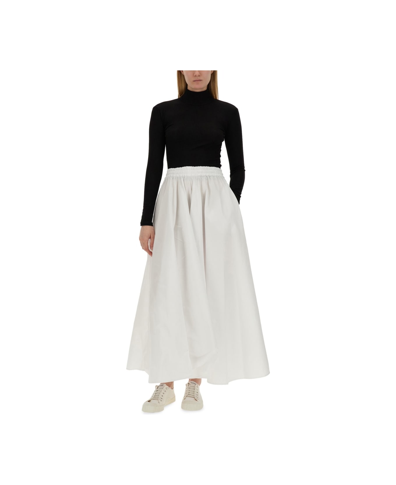Aspesi Long Full Skirt - WHITE