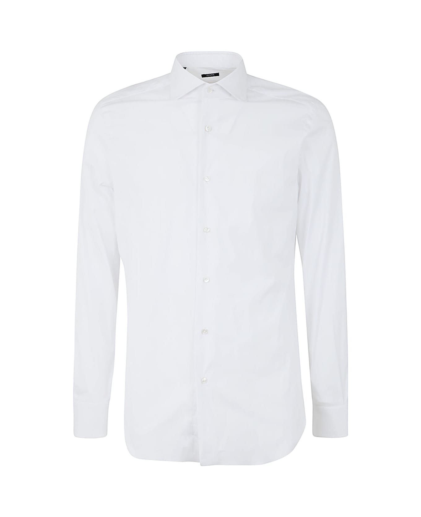 Barba Napoli Cotton Stretch Shirt - White