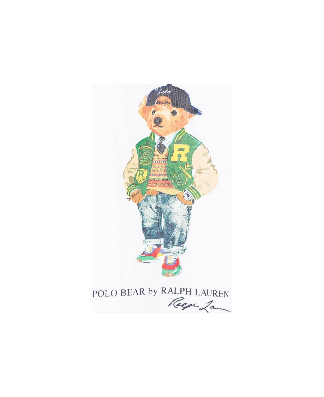 Polo Ralph Lauren Polo Bear T-shirt In White Cotton Jersey - White