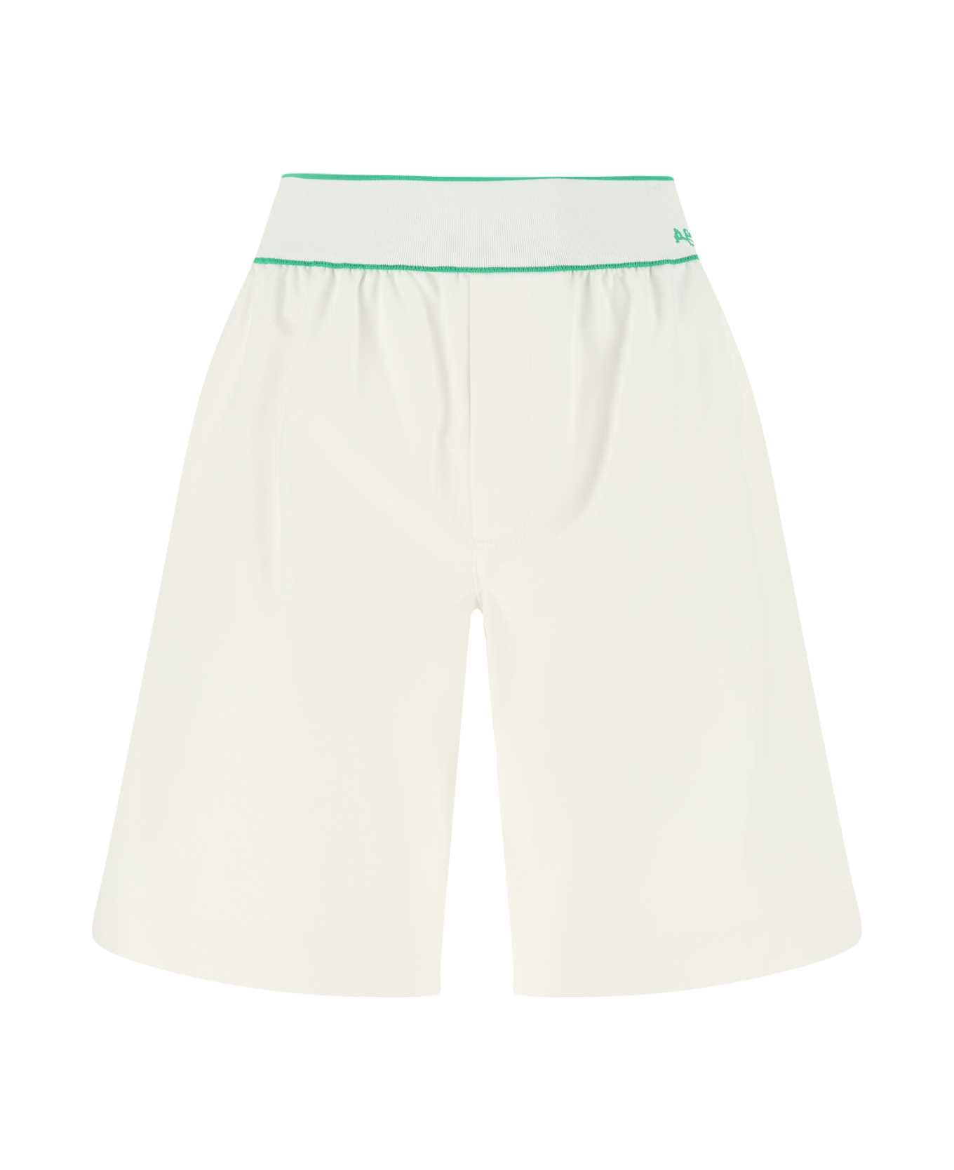 Bottega Veneta White Cotton Bermuda Shorts - 9000