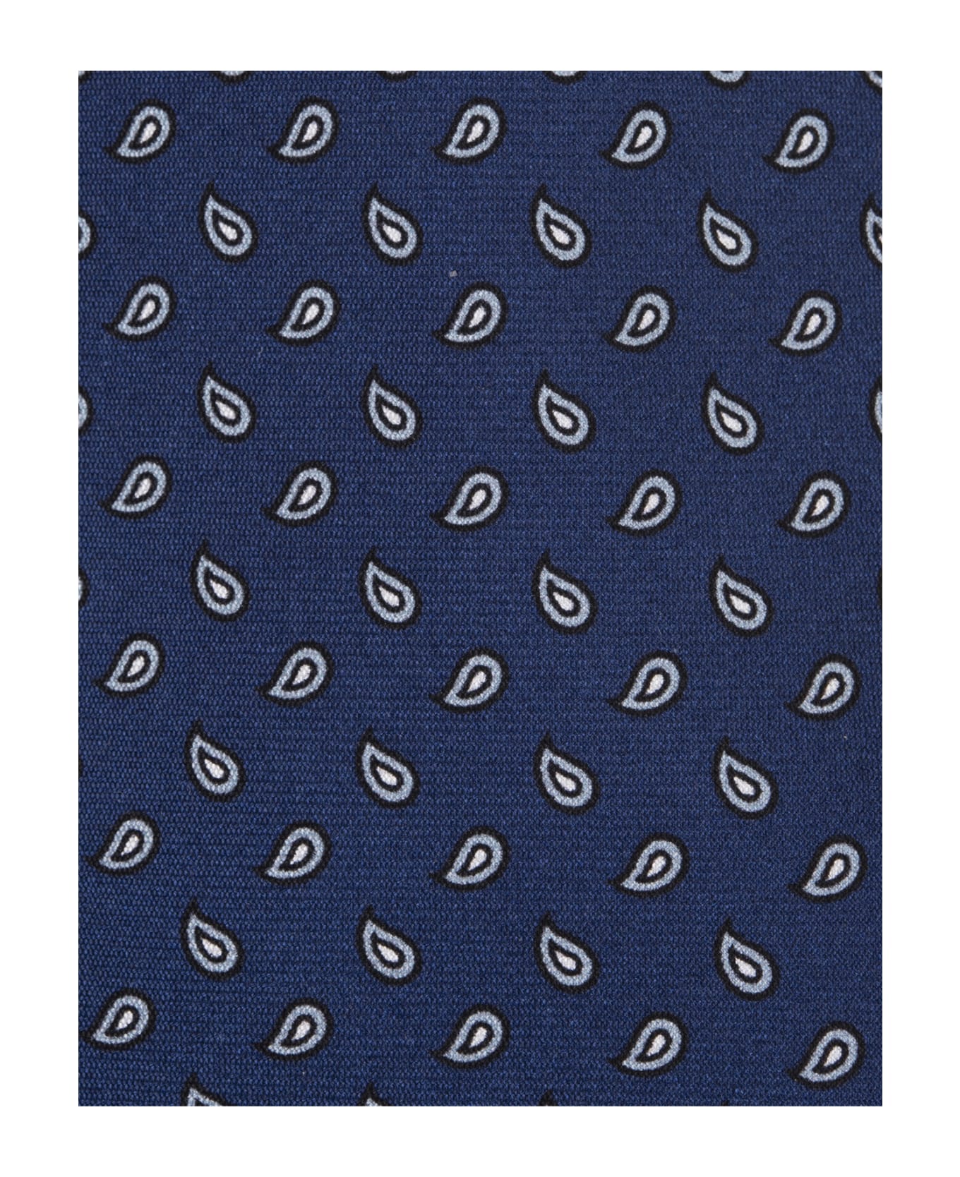 Kiton Blue Tie With Drops Pattern - Blue