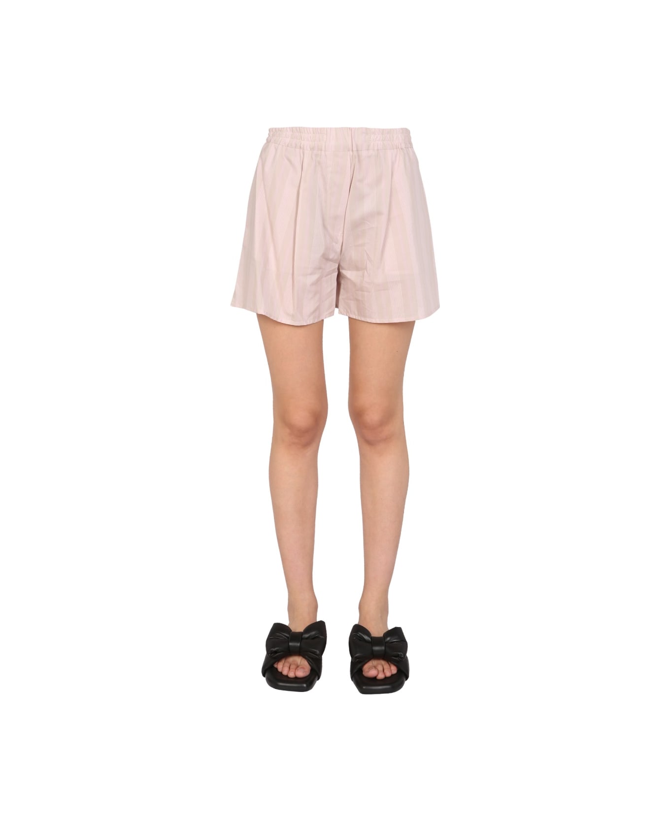 Off-White Striped Pattern Shorts - PINK ショートパンツ