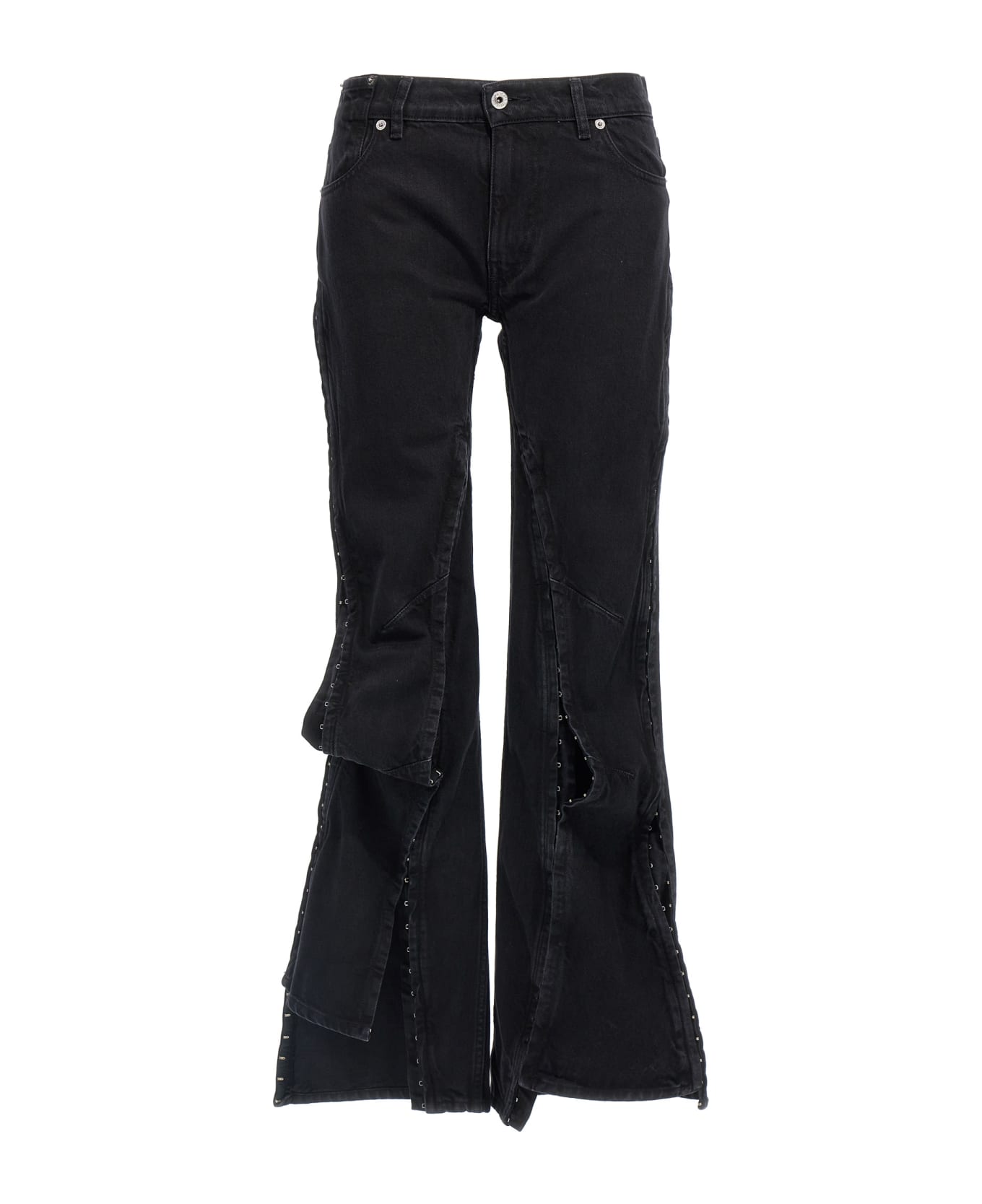 Y/Project 'hook And Eye' Jeans - Black  