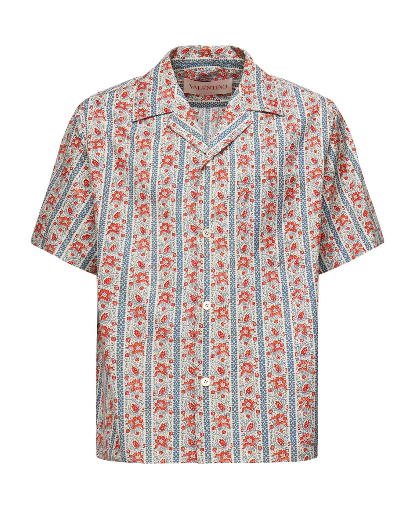 Valentino Garavani Bowling Shirt With Paisley Print - Red